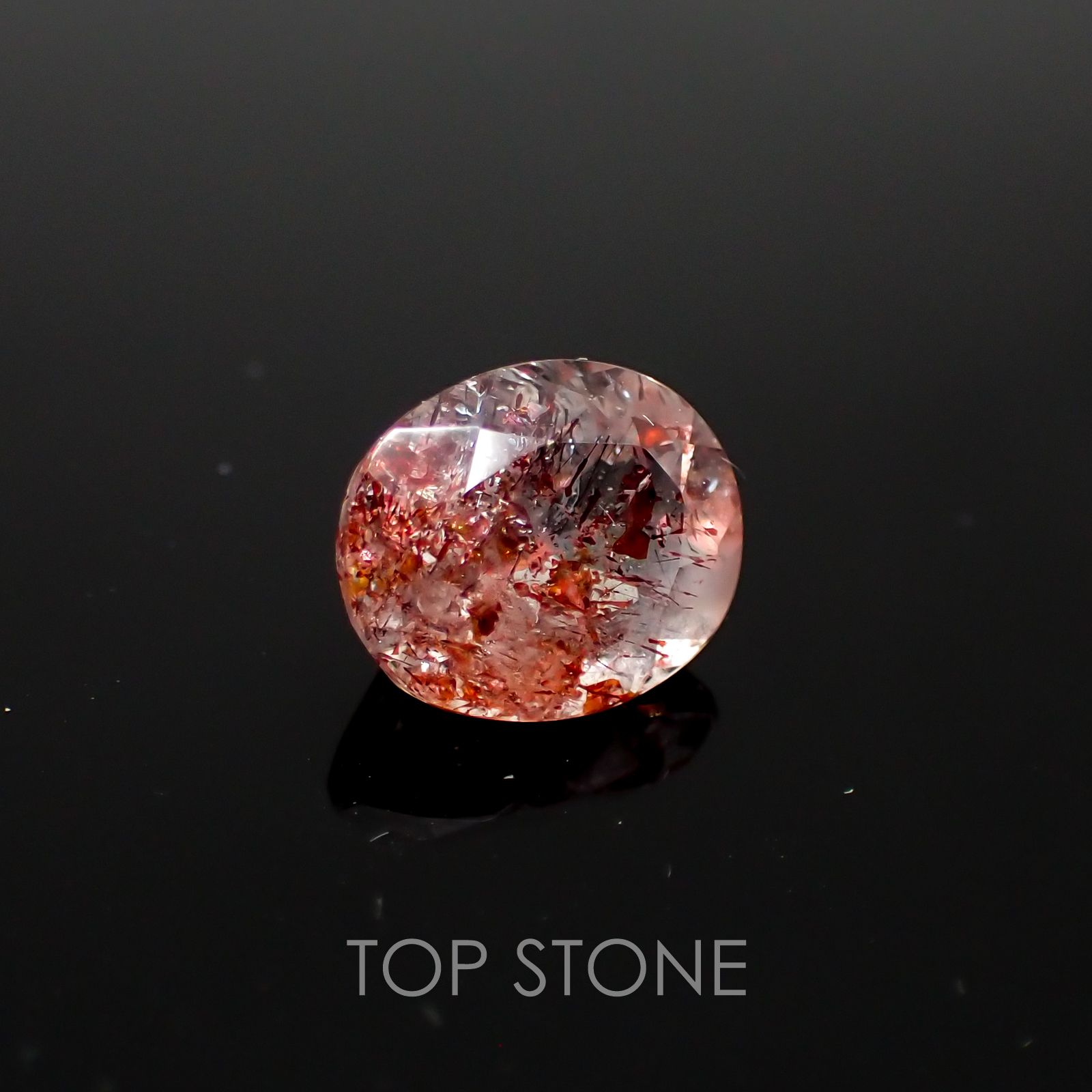 ファイヤークォーツ ナイジェリア産 ルース 1.8ct[210410208]8.7×7.3mm前後