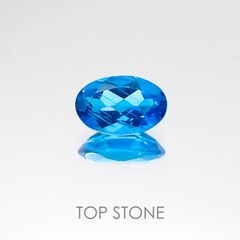 ネオンブルーアパタイト ブラジル産 ルース 0.42ct[20128299]6×3.9mm前後
