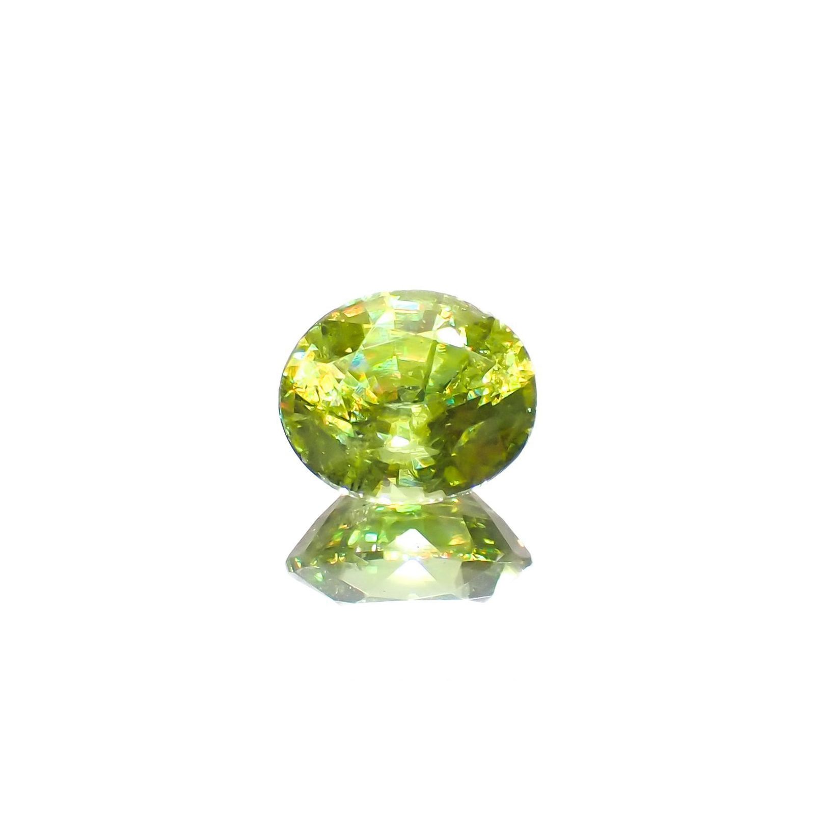 スフェーン(宝石名スフェーン)マダガスカル産 識別済 0.98ct / 6.5x5.4mm前後 [260120094]