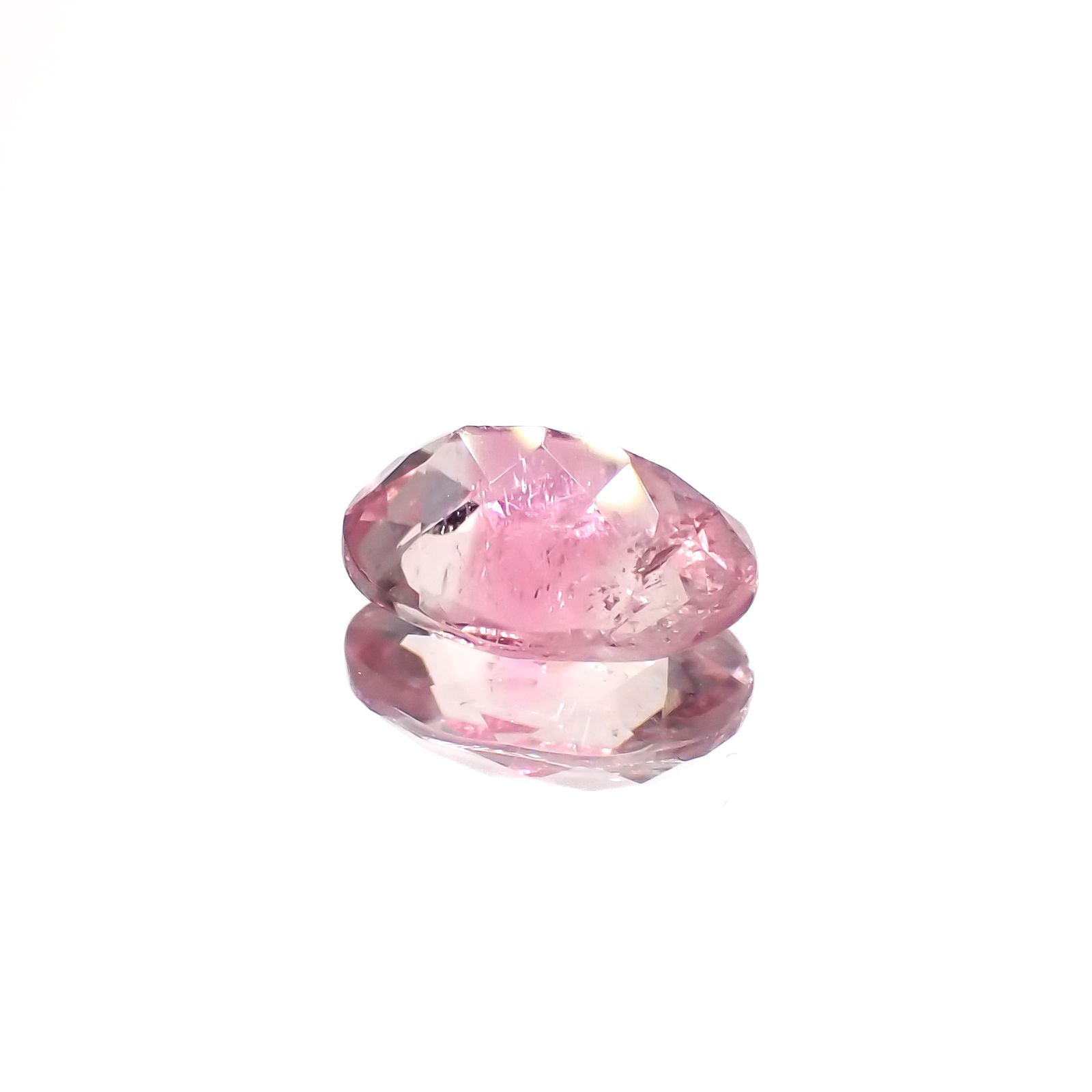 ピンククリスタルトルマリン(宝石名ピンク・トルマリン)コンゴ民主共和国産 1.17ct 識別済[230823230]8.1x6.1mm前後