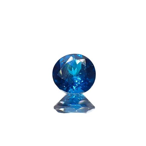 ディープブルーアパタイト マダガスカル産 0.41ct[240828632]4.8x4.7mm前後