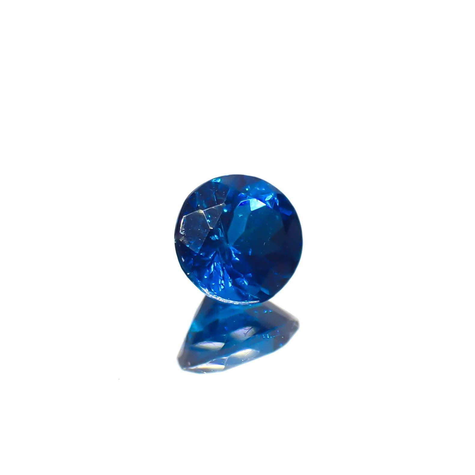 ディープブルーアパタイト マダガスカル産 0.47ct[240628155]4.8x4.8mm前後