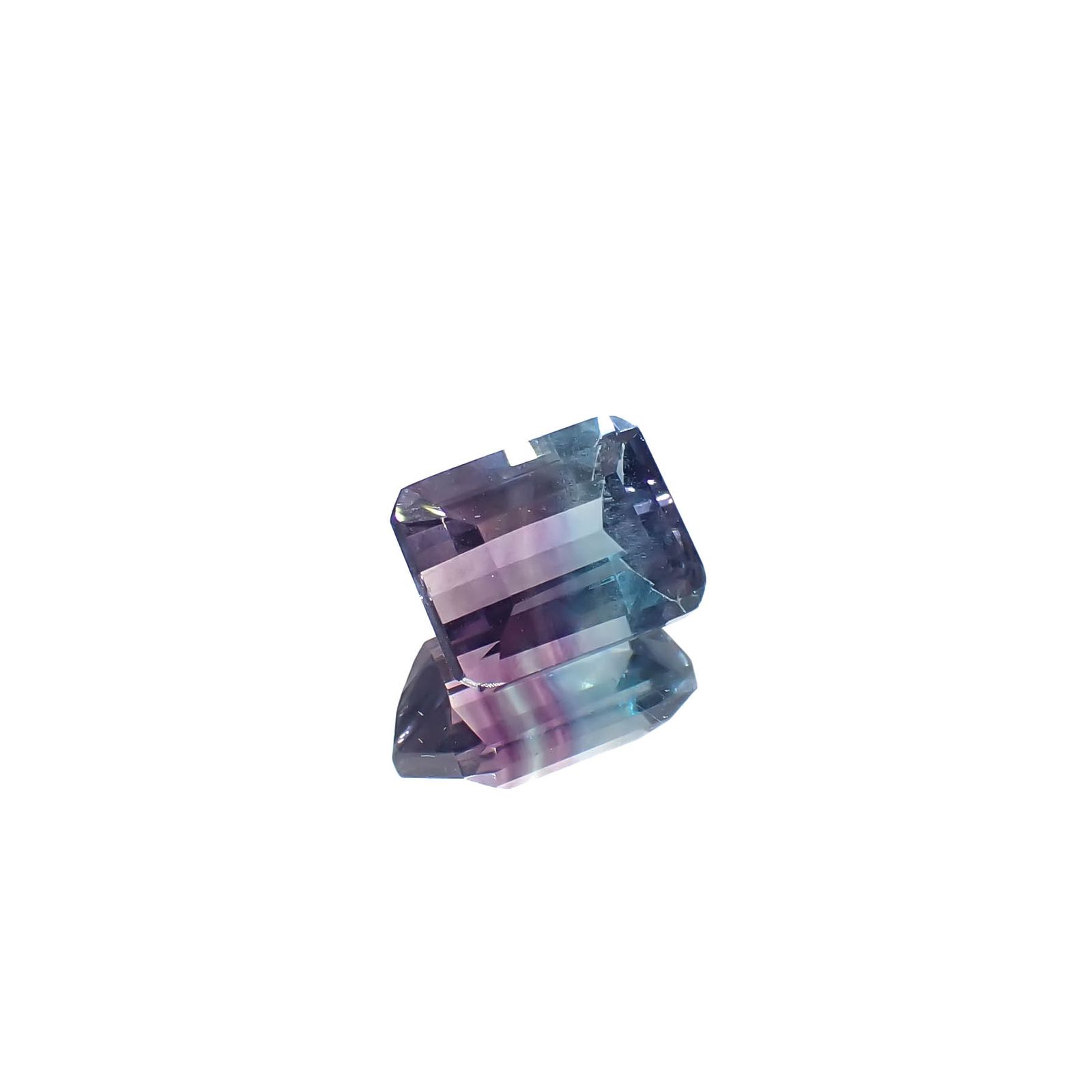 パーティカラーフローライト フルオレッセンス ブラジル産 3.13ct[240828644]8.9x7mm前後