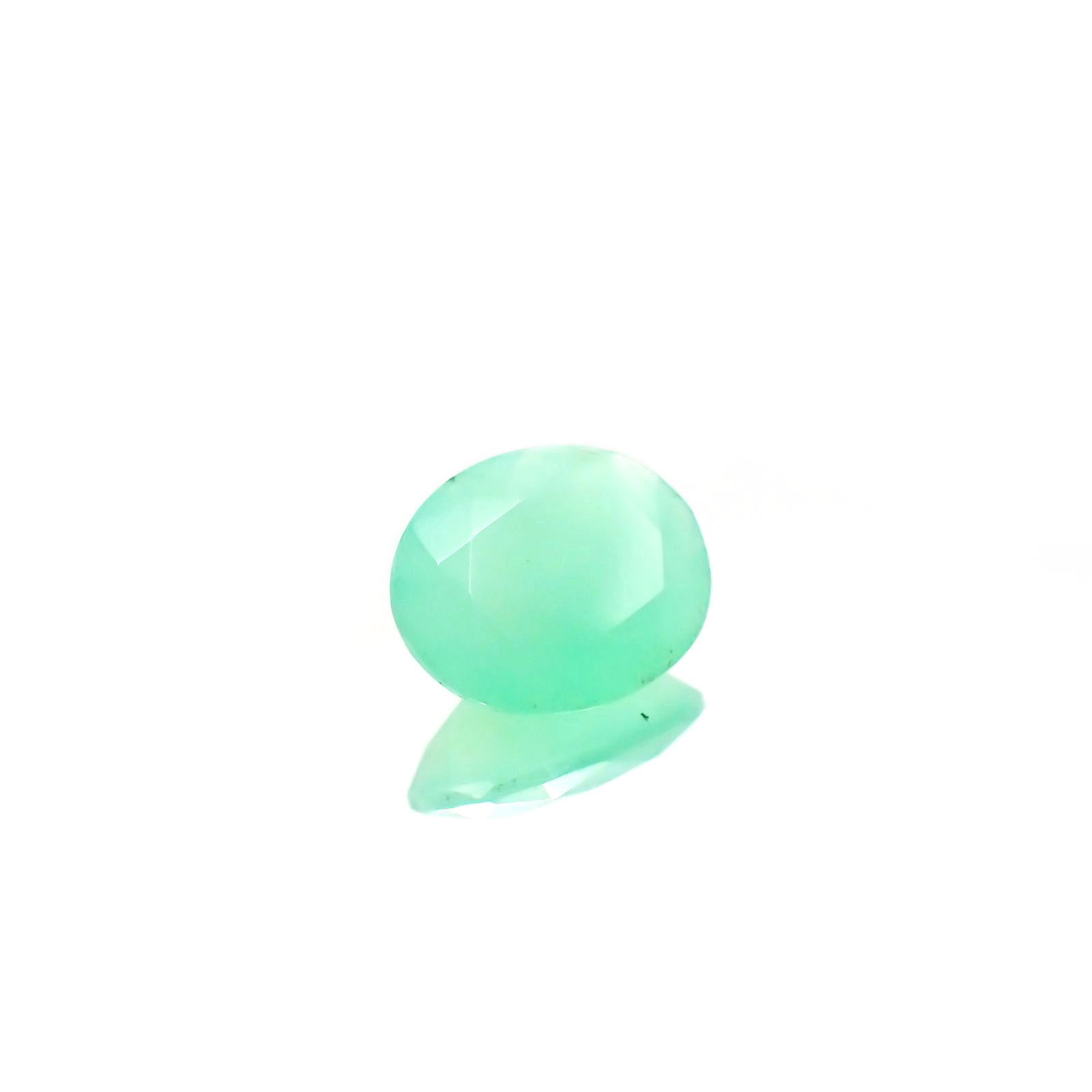 グリーンオパール(宝石名コモンオパール) 南アフリカ産 1.70ct 識別済[210611384]10×8.1mm前後
