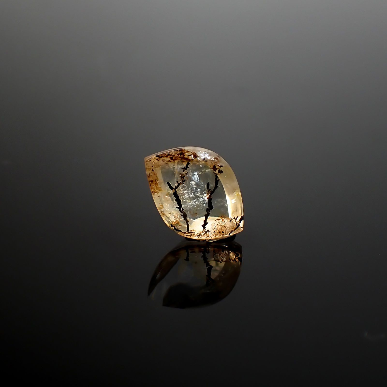 デンドリチッククォーツ ブラジル産 3.70ct / 13.2x9.4mm前後 [260832745]