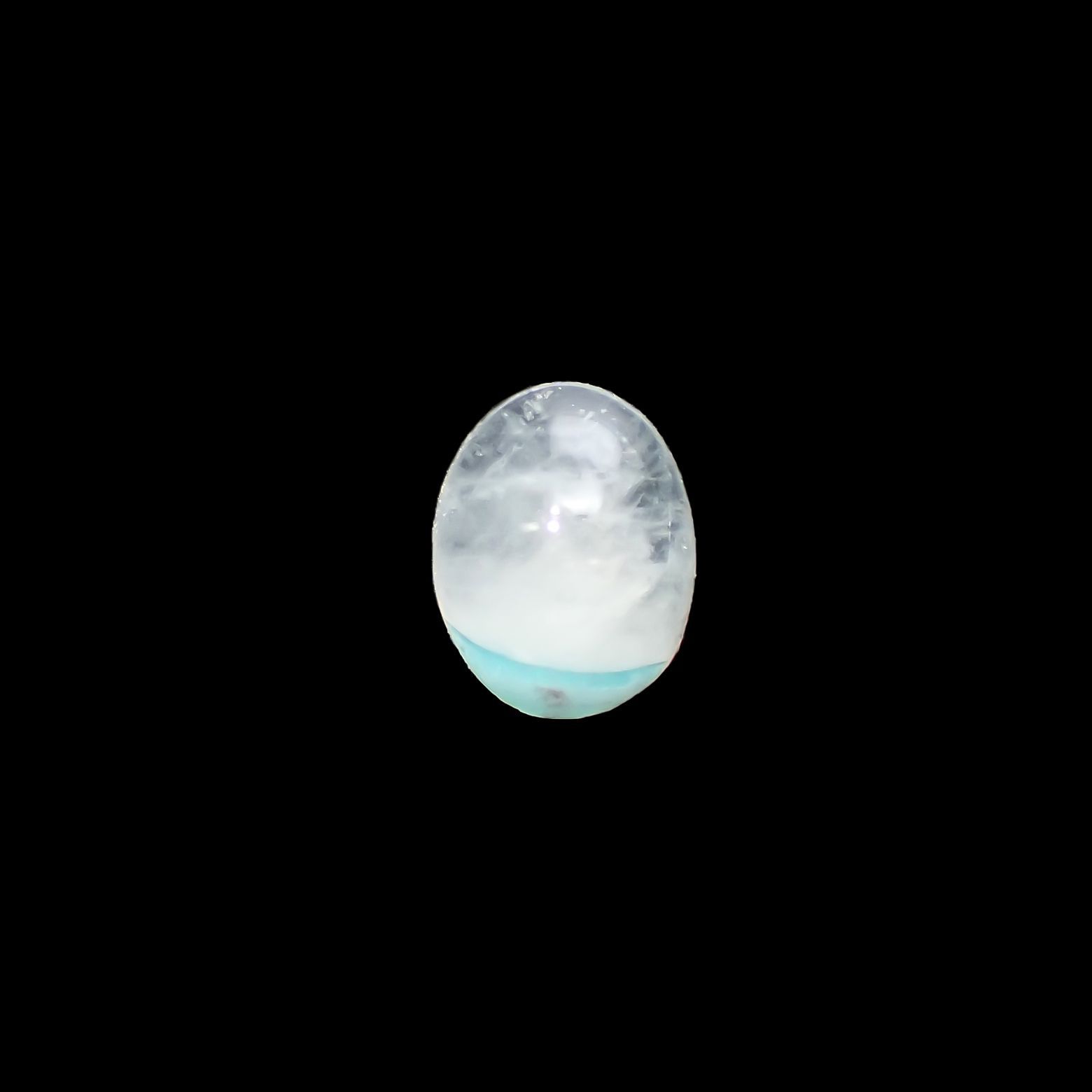 パライバトルマリンインクォーツ(宝石名トルマリンインクォーツ/別名パライバ・トルマリンインクォーツ) ブラジル産 1.25ct 識別済[210712006]7.8×6.2mm前後