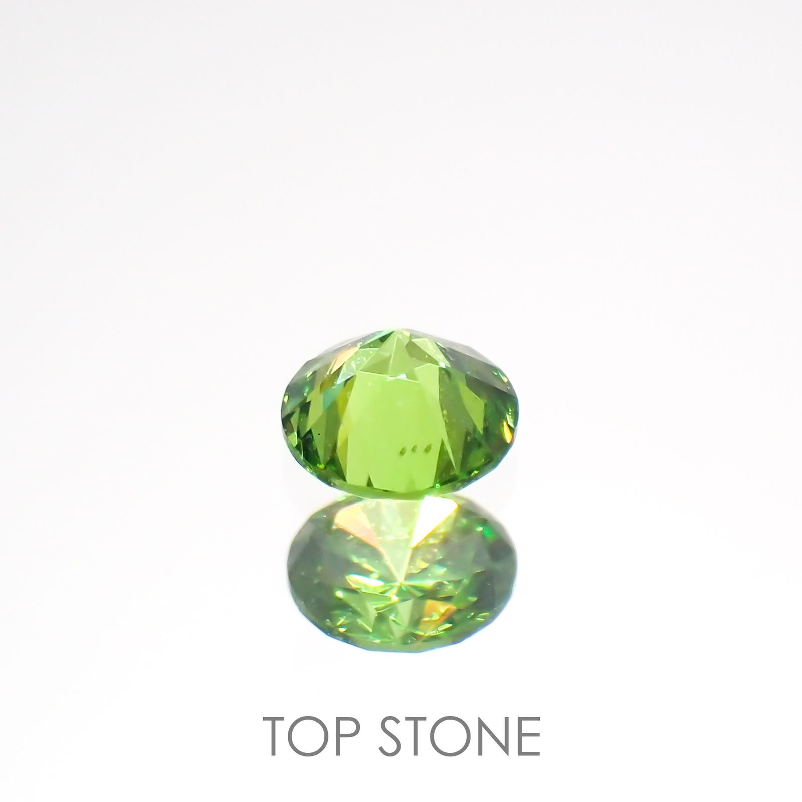 デマントイドガーネット(宝石名デマントイド・ガーネット)ロシア産 0.12ct 識別済[220616481]2.9x2.9mm前後