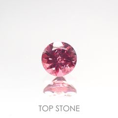 ホットピンクスピネル タンザニア産 ルース 0.32ct[210812590]3.9×3.9mm前後