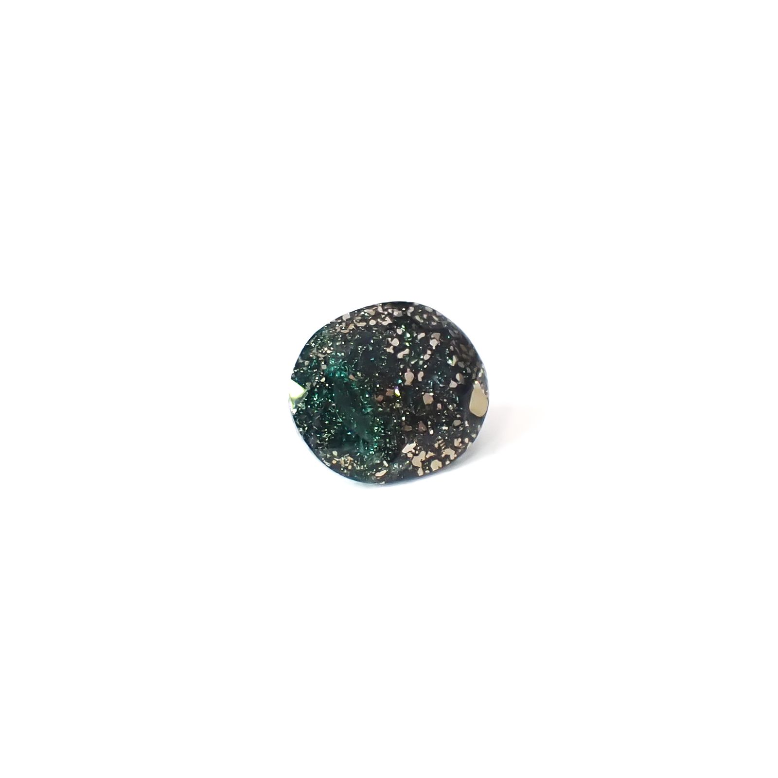 パイライトインエメラルド コロンビア産 0.48ct / 5.3x4.4mm前後 [260532122]