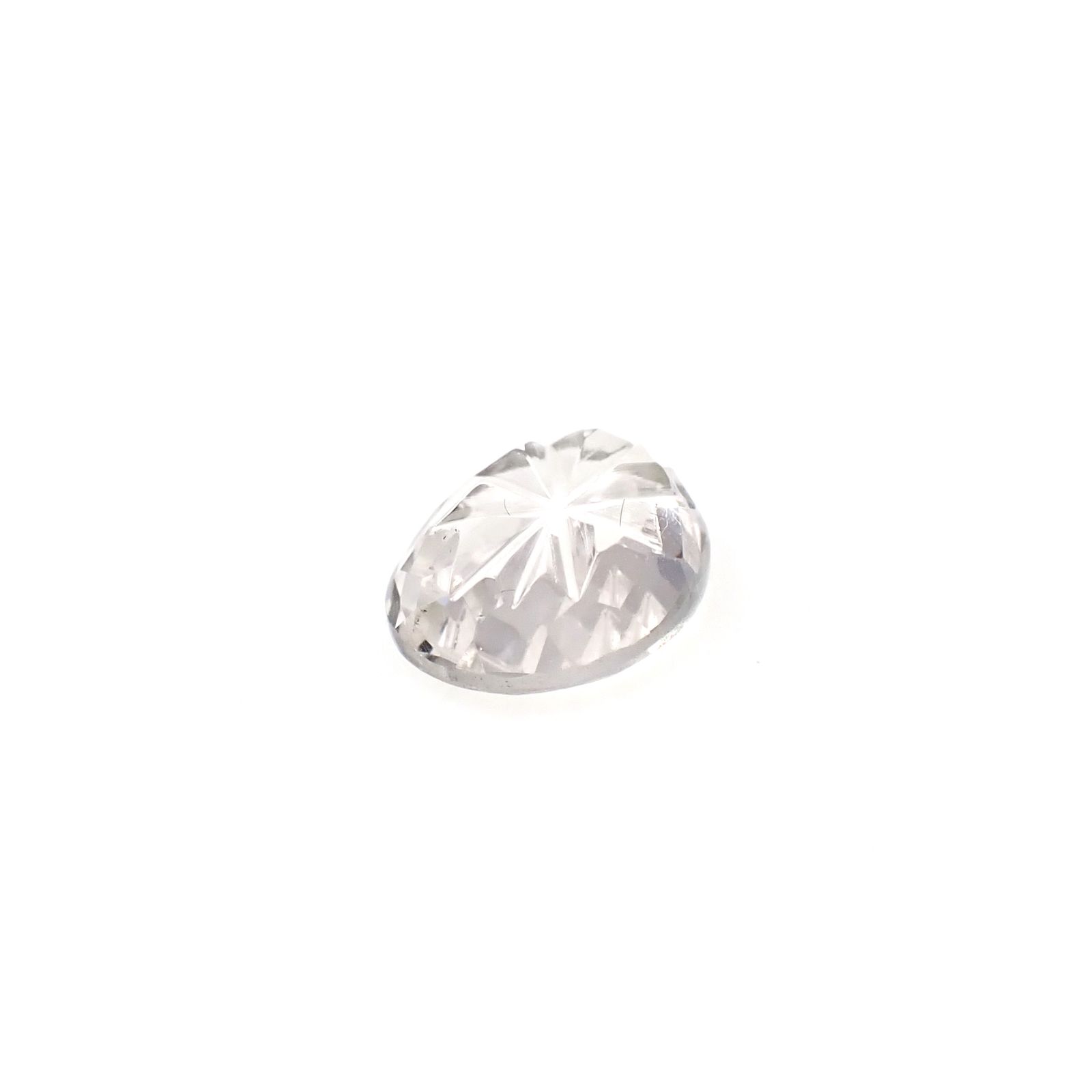 ◇甲州貴石切子Plus Three◇ダンビュライト カード付き(宝石名ダンブライト)メキシコ産 2.41ct 識別済[250630490]10x8.1mm前後