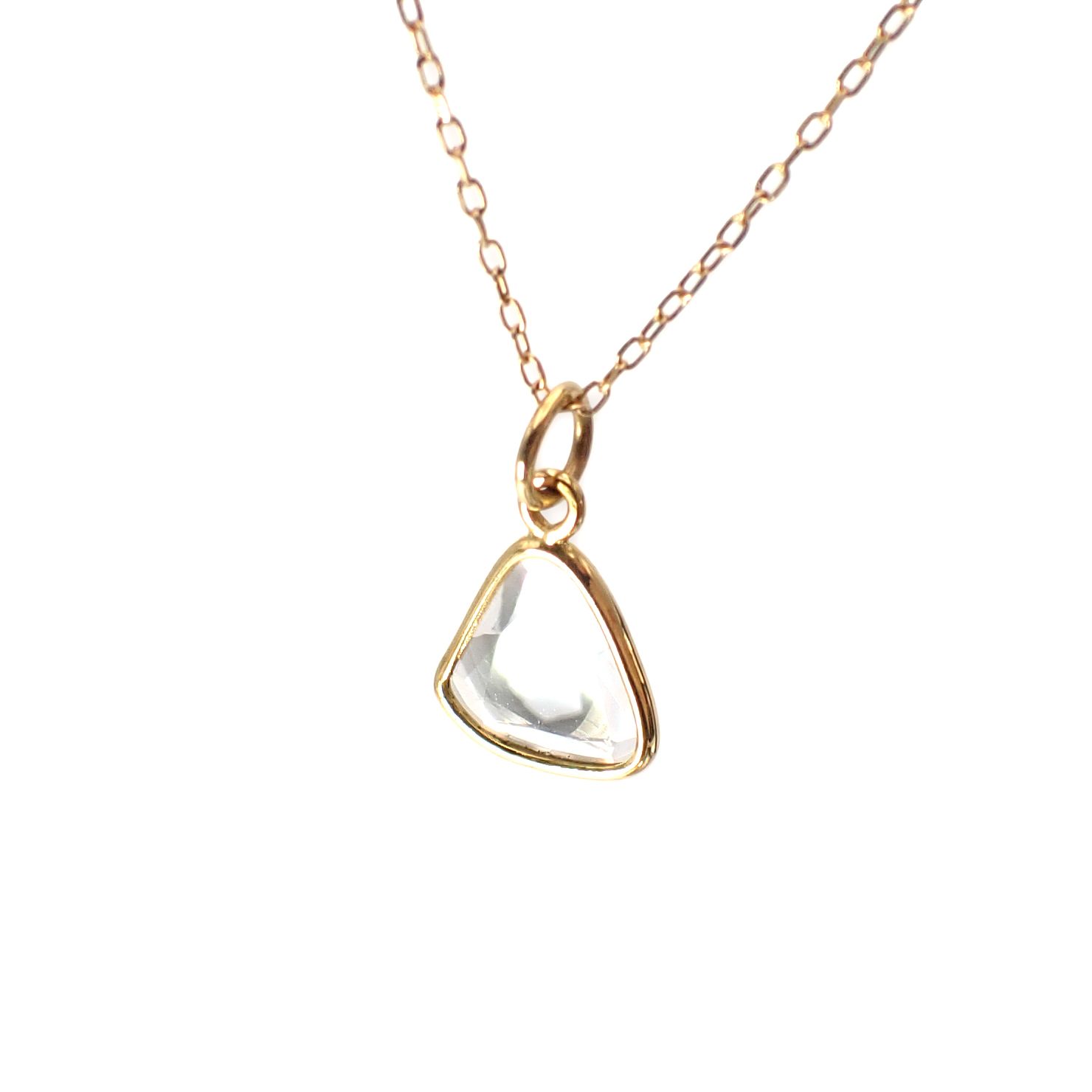 ◇K18仕様◇トラピッチェスライスダイヤモンド ペンダントトップ/チャーム(※チェーン別売り) 1.13ct / 8.6x7.9mm前後 [250430220]