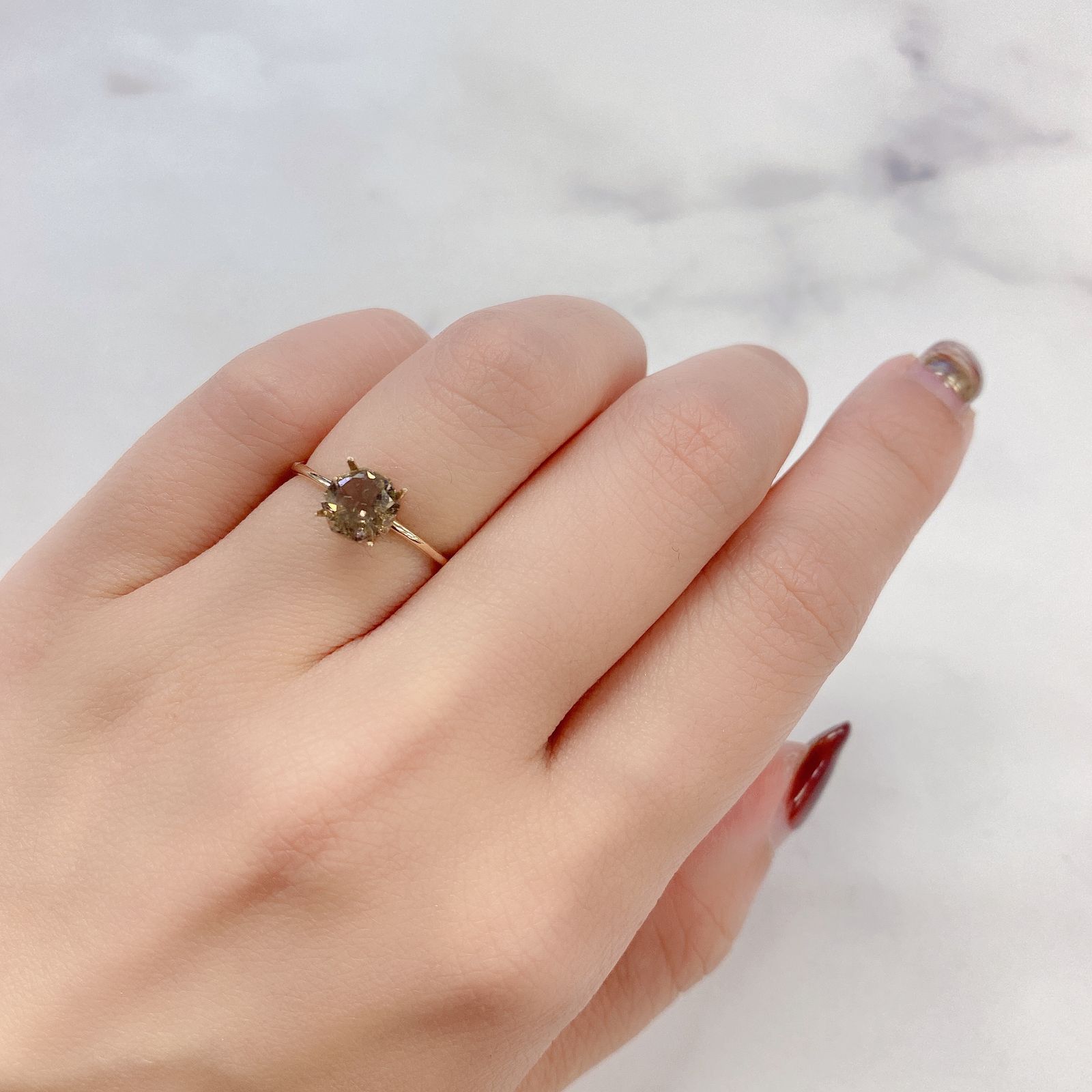 ◇オクタゴンカット◇ブラウントルマリン SA(宝石名トルマリン)ブラジル/アフリカ産 1.103ct ソ付(彩珠)[231124219]6.2x6.2mm前後