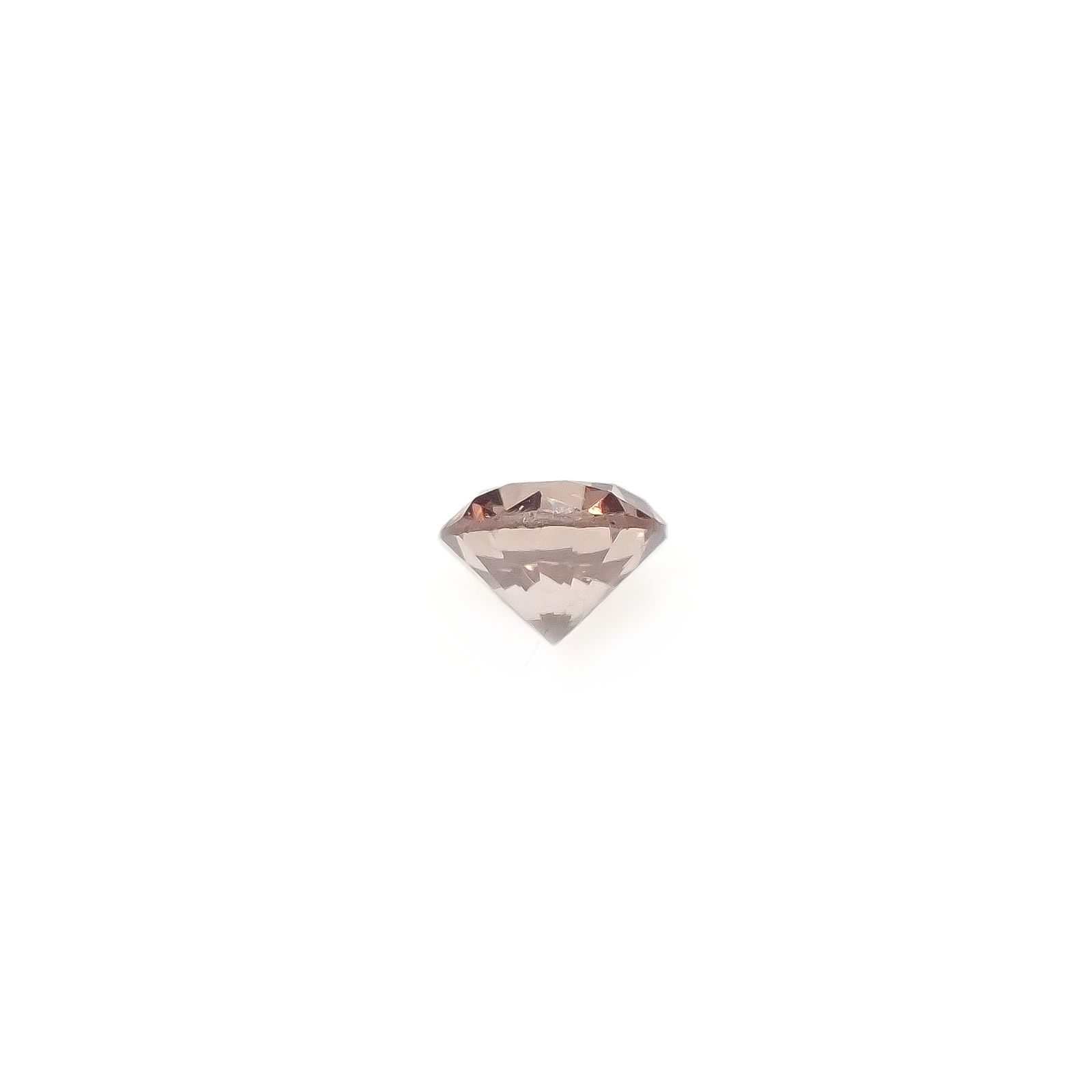 ピンクダイヤモンド(宝石名ダイアモンド VS-2/FANCY BROWN ORANGY PINK) 0.091ct ソ付(CGL)[240427046]2.68x2.75mm前後