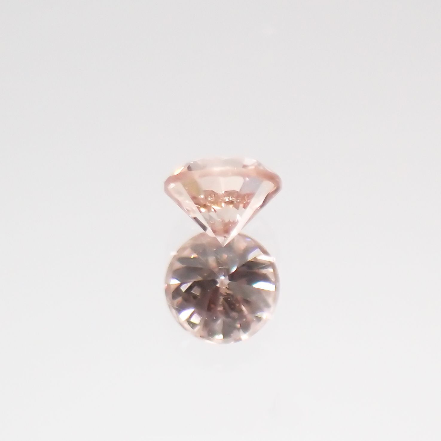 ピンクダイヤモンド SI-2 / FANCY LIGHT BROWN PINK ソーティング付 ルース 0.071ct[210611082]2.4×2.4mm前後