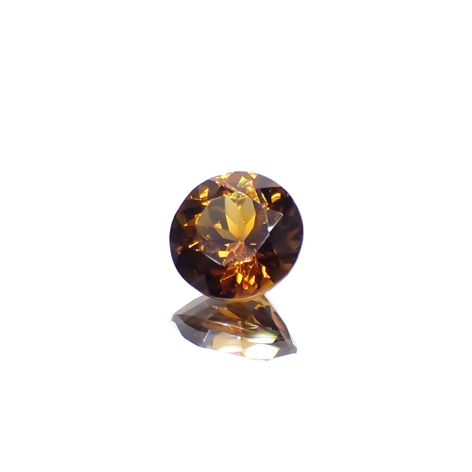 アンドラダイトグロッシュラーガーネット(宝石名アンドラダイト/グロッシュラー・ガーネット)ナミビア産 1.46ct 識別済[231224548]6.9x6.8mm前後