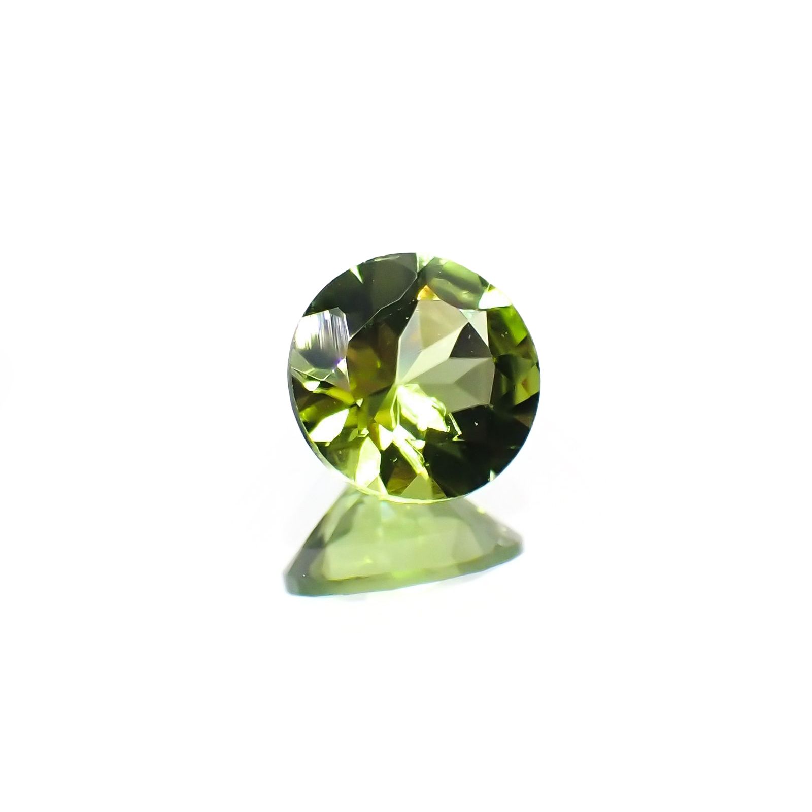 ペリドット(宝石名ペリドット) パキスタン産 ソ付(日独) 1.134ct / 6.9x6.9mm前後 [260713082]
