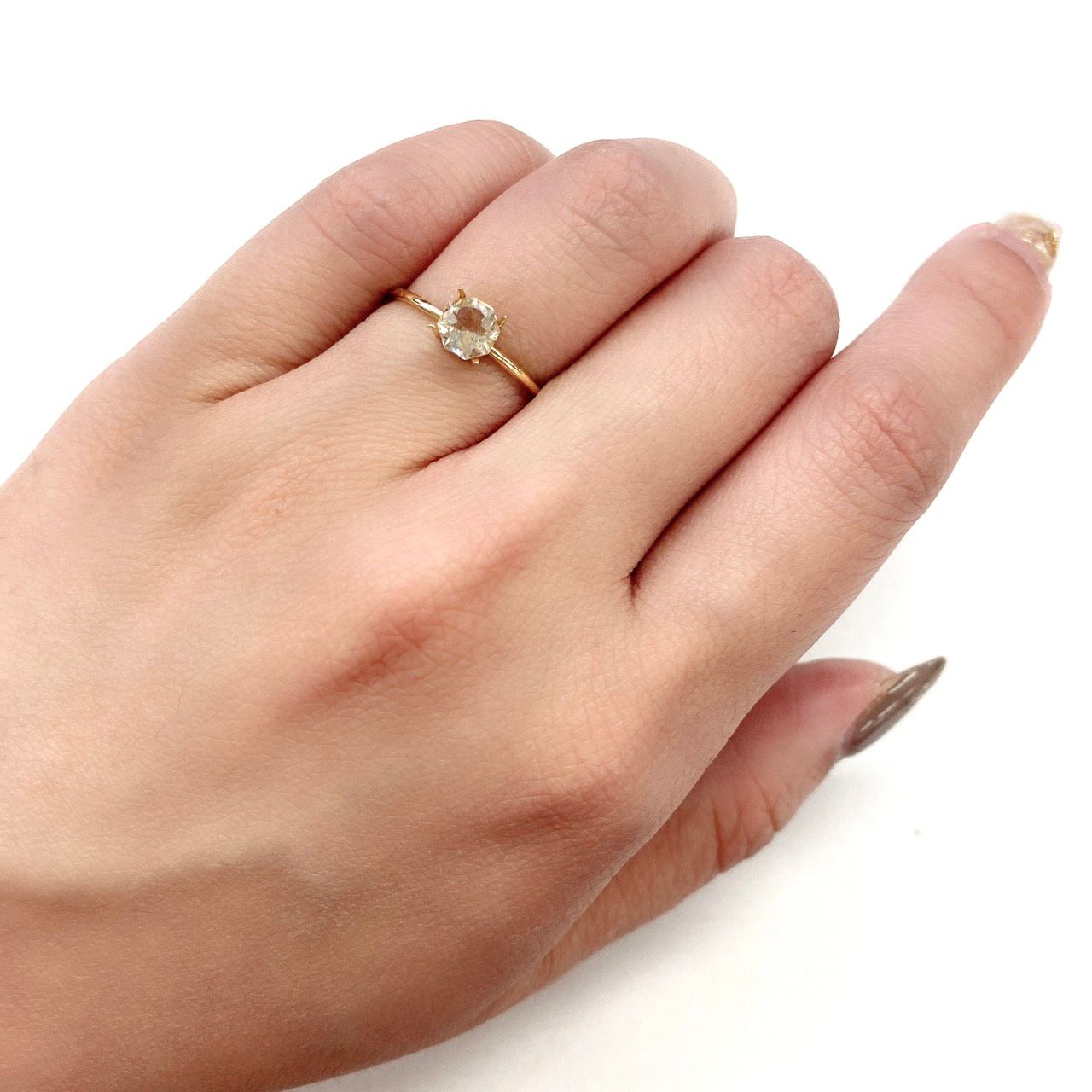◇オクタゴンカット◇ルチルクォーツSA ブラジル産 ルース 0.52ct[210511016]5×5mm前後