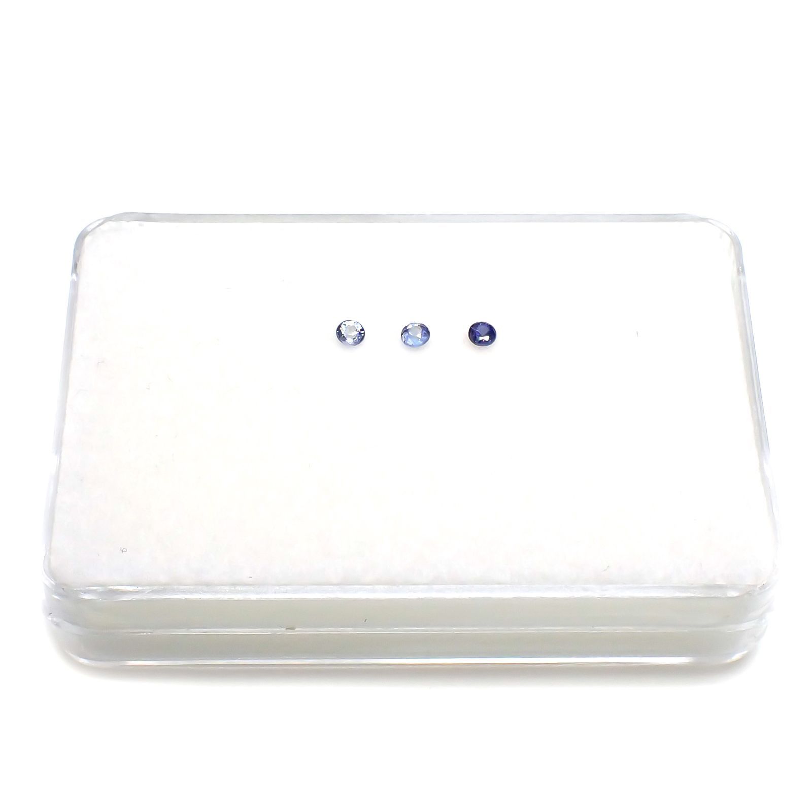 ベニトアイト カラーグラデーション3pcsセット アメリカ・カリフォルニア州産 0.17ct(3pcs合計)[230220503]2.2x2.2mm前後