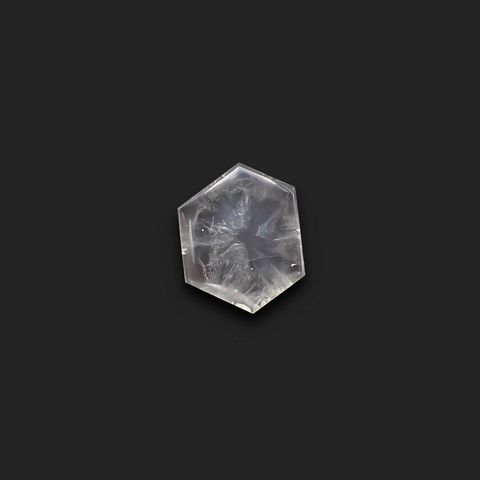 トラピッチェクォーツ 偏光板2枚付き コロンビア・ボヤカ産 49.84ct / 29.5x26.7mm前後 [230622271]