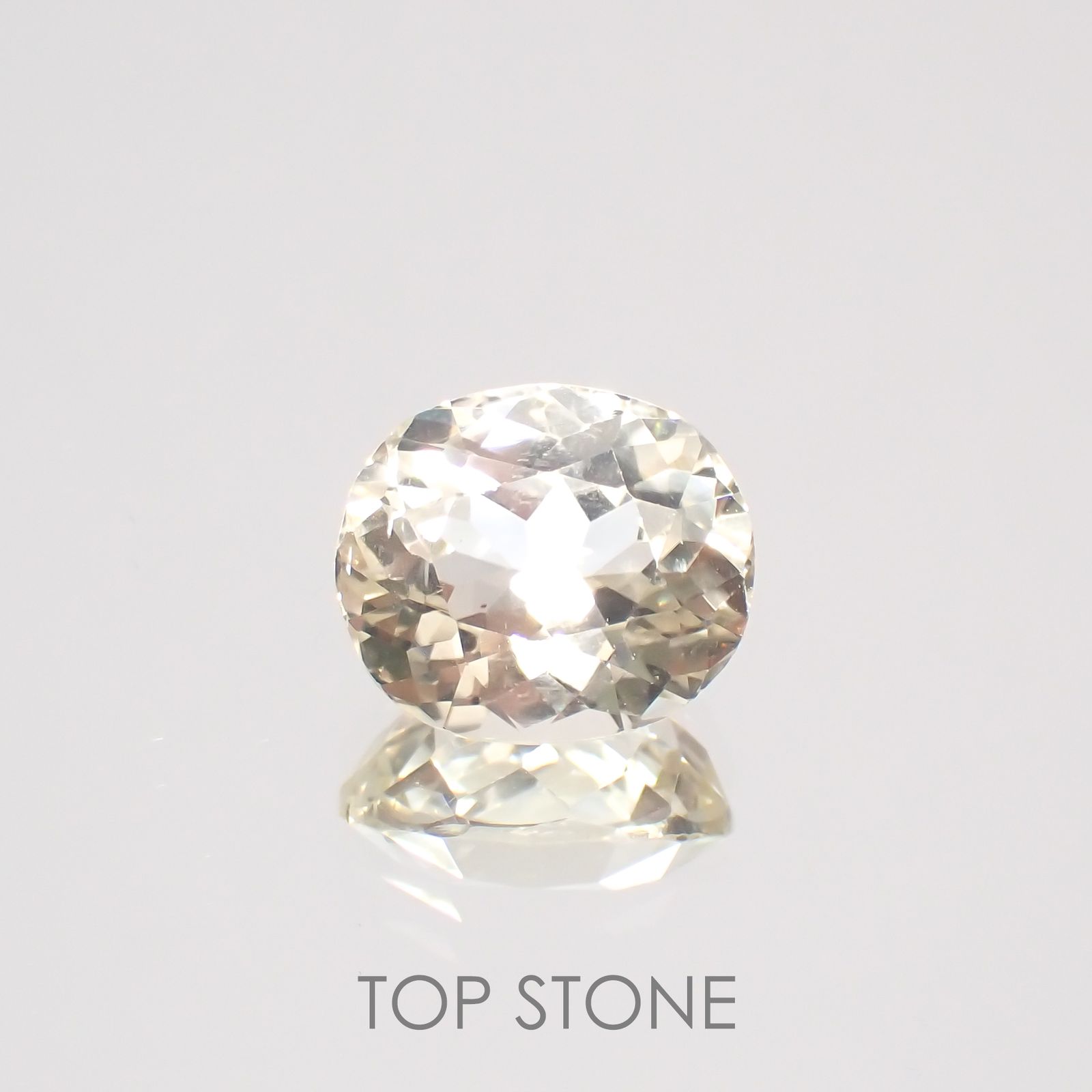 イエロースポジュミン(宝石名スポジュミン)アフガニスタン産 5.46ct 識別済[211113706]11.5x9.8mm前後