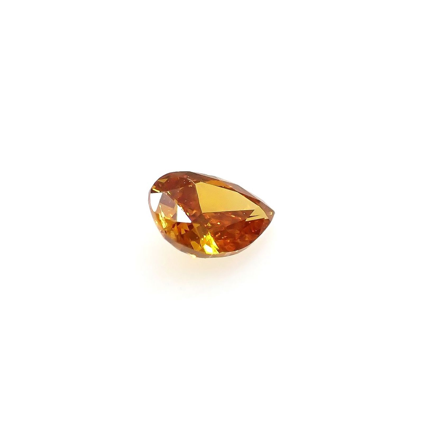 オレンジダイヤモンド SI-2 | FANCY DEEP YELLOWISH ORANGE(宝石名ダイアモンド) ソ付(CGL) 0.122ct / 4.07x2.77mm前後 [240427041]
