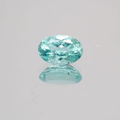 パライバトルマリン(宝石名トルマリン/別名パライバ・トルマリン) ブラジル・キントス鉱山産 0.414ct ソ付(宝貴協)[210410357]5.7×3.8mm前後