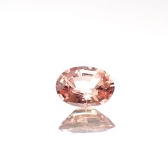 パパラチャサファイア(宝石名サファイア/別名パパラチャ・サファイア)スリランカ産 0.117ct ソ付(日独)[221219636]3.57x2.52mm前後
