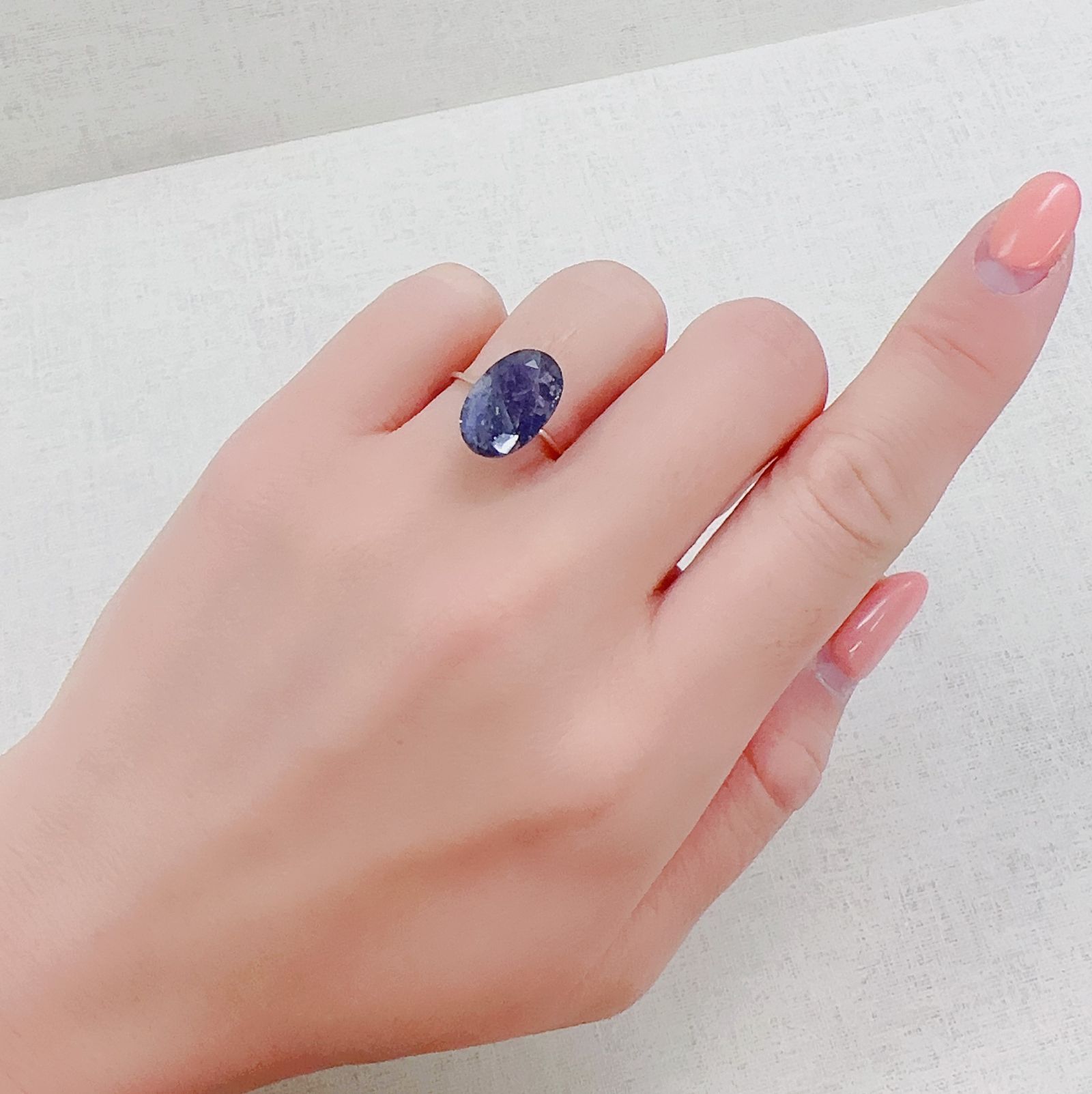 ブラッドショットアイオライト インド産 4.24ct[230321203]13.9x8.9mm前後