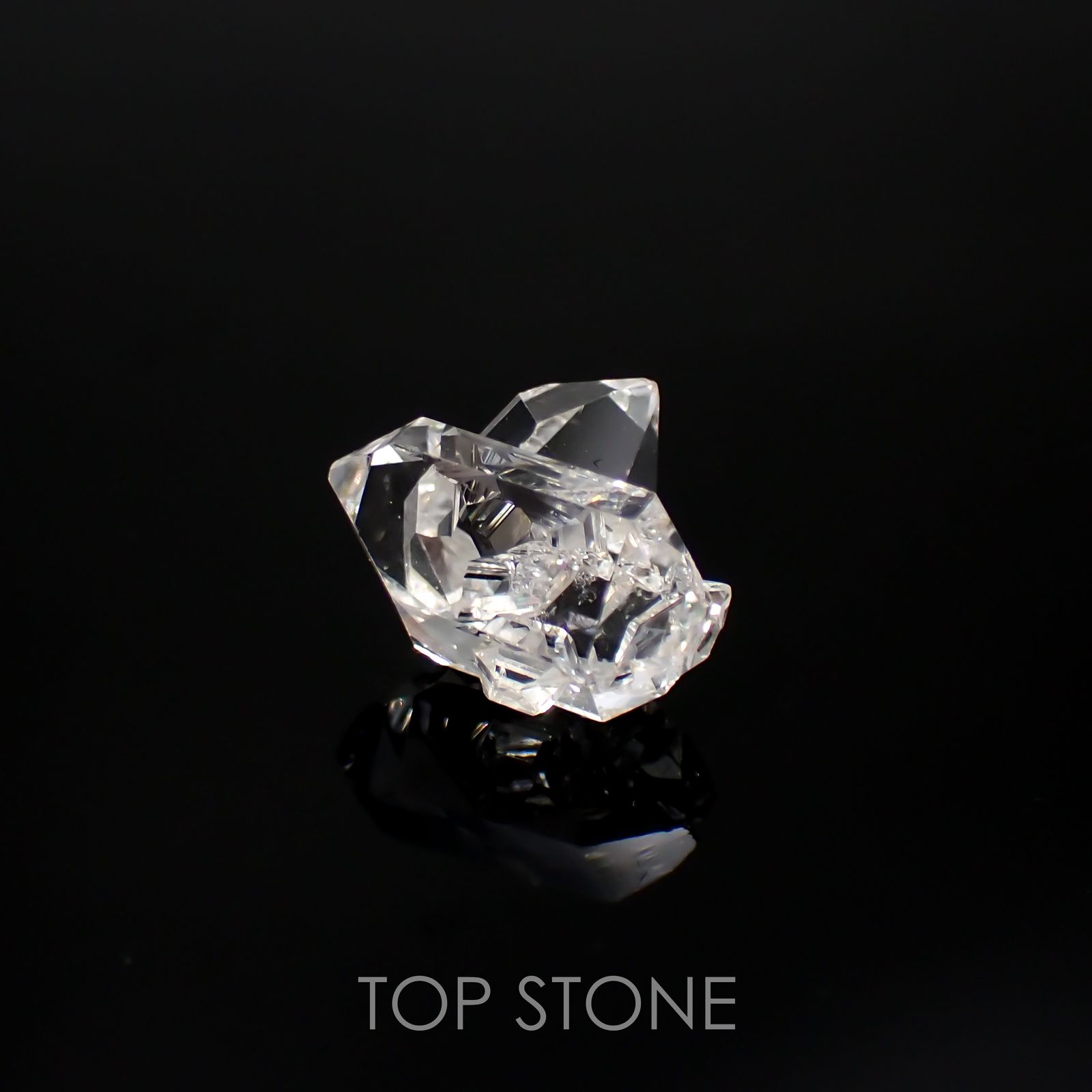 ハーキマーダイヤモンド 原石 アメリカ・ニューヨーク州産 4.89ct[220115436]12.8x10.9mm前後
