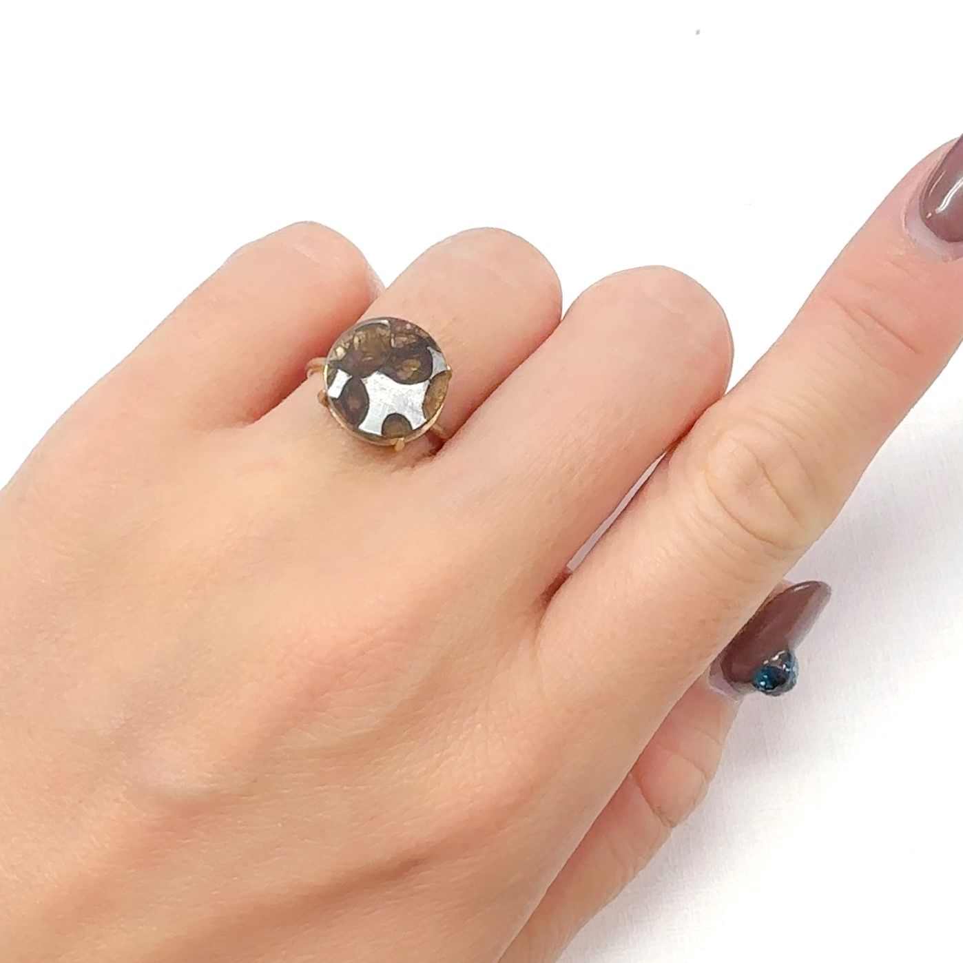 パラサイト隕石Sericho トリプレット 発見地:ケニア 3.53ct[240527647]12.1x12.1mm前後
