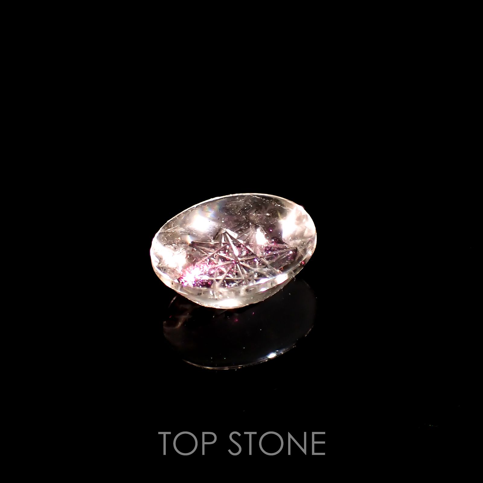 ◇甲州貴石切子Plus Three◇ティンカーベルクォーツ カード付きブラジル産 6.11ct[220616083]13.7x11.1mm前後