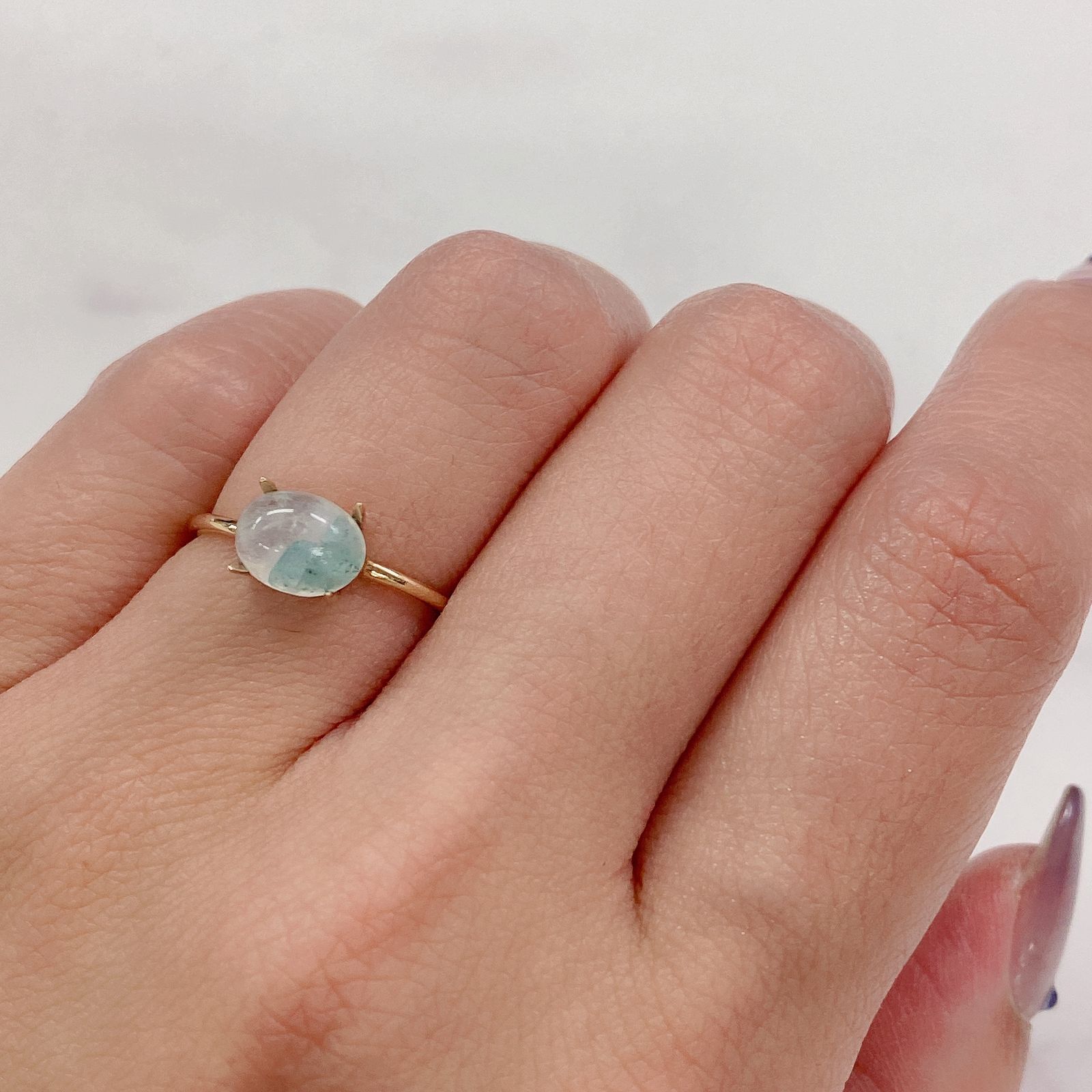 パライバトルマリンインクォーツ(宝石名トルマリンインクォーツ/別名パライバ・トルマリンインクォーツ) ブラジル産 1.47ct 識別済[210712000]7.9×6.1mm前後