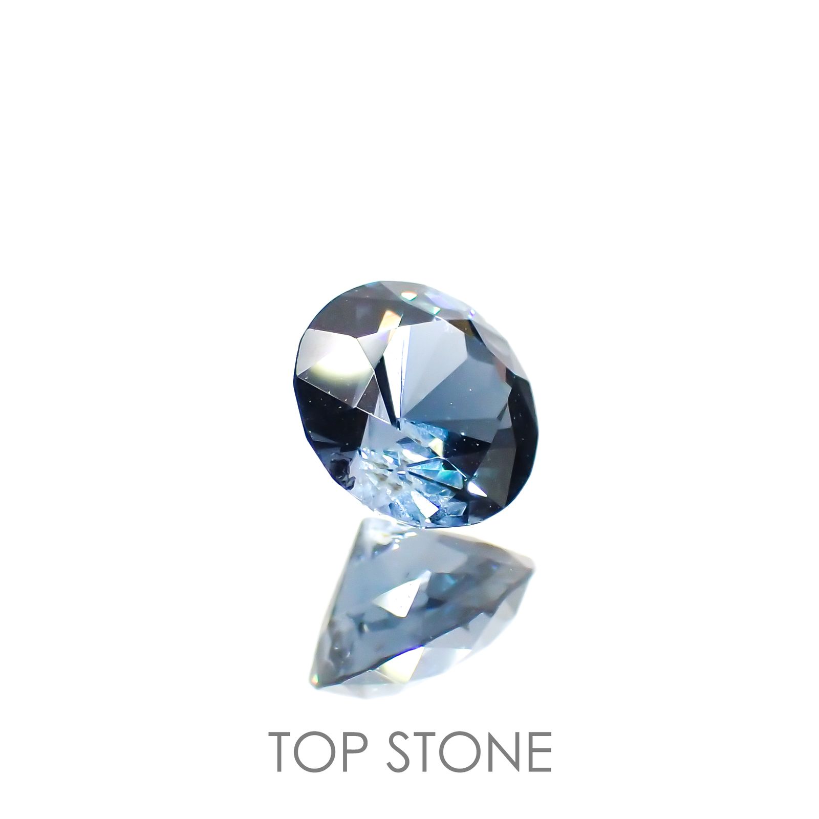 ブルーグレイッシュスピネル ビルマ産 ルース 0.62ct[210913461]5.1×5.1mm前後