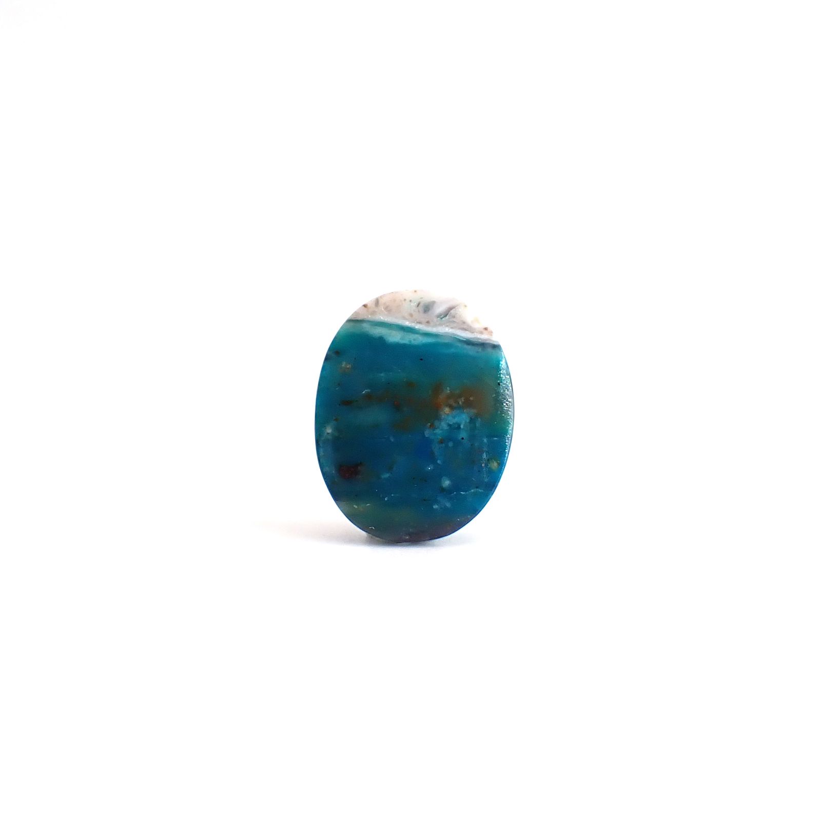 ブルーオパール ペルー産 6.14ct / 15.6x12.3mm前後 [260933089]