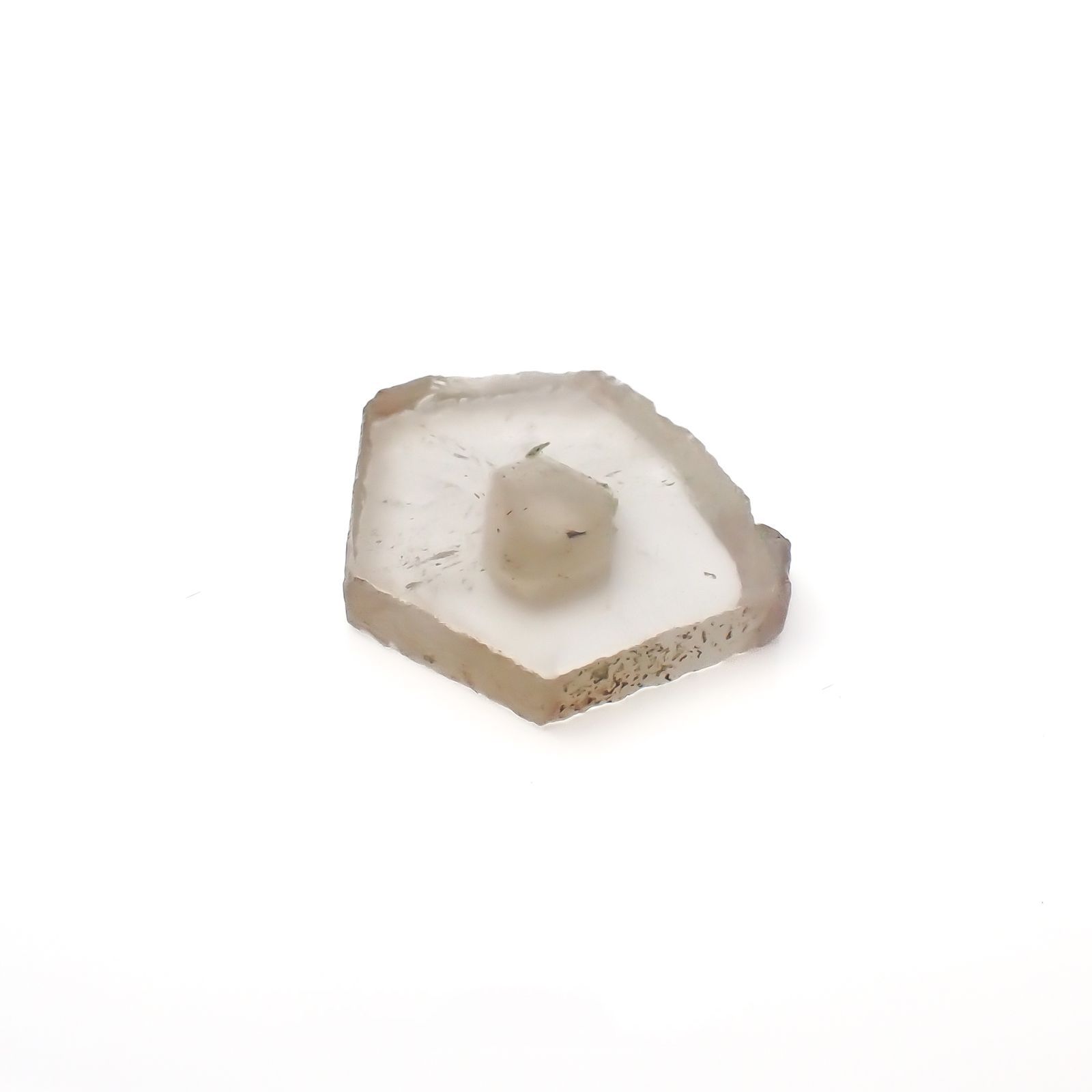 ファントムクォーツ 原石スライス ブラジル産 5.59ct[220716816]13x16.5mm前後