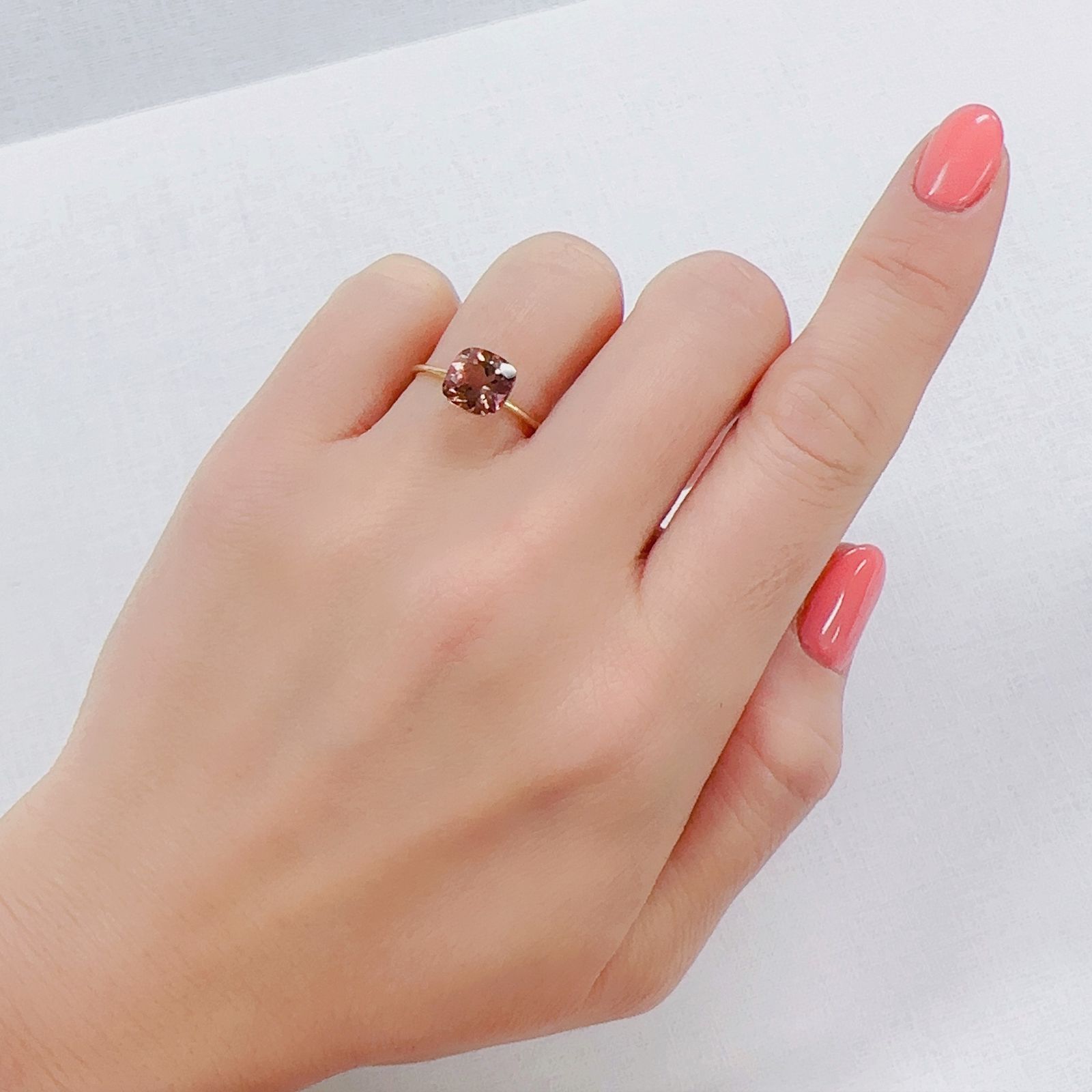 ピンクトルマリン(宝石名トルマリン)コンゴ民主共和国産 1.99ct 識別済[230320846]7.5x7.5mm前後