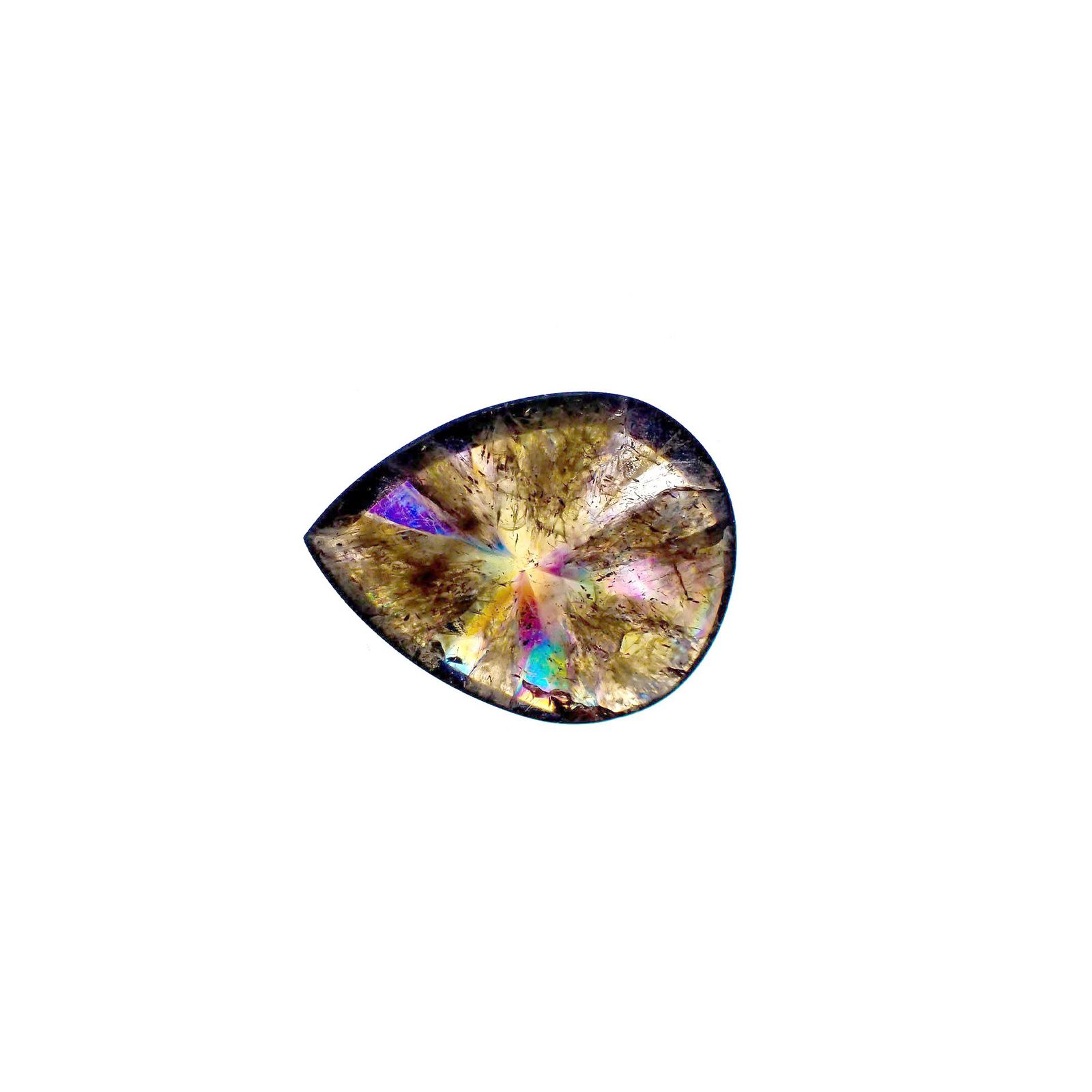 トラピッチェアメトリン 偏光板2枚付き ブラジル・ミナスジェライス州産 12.60ct[20063238]23.6×18.5mm前後