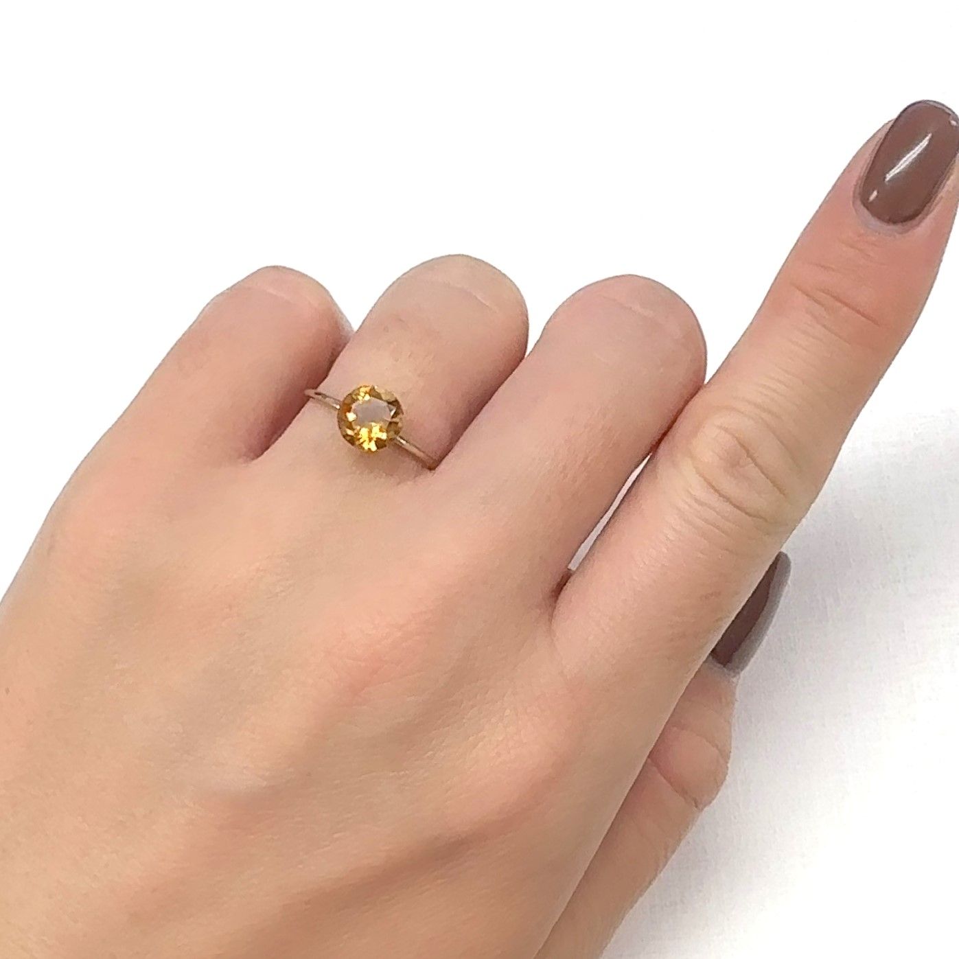 マデイラシトリン ブラジル・ミナスジェライス州産 1.20ct [241029247]7.1x7.1mm前後