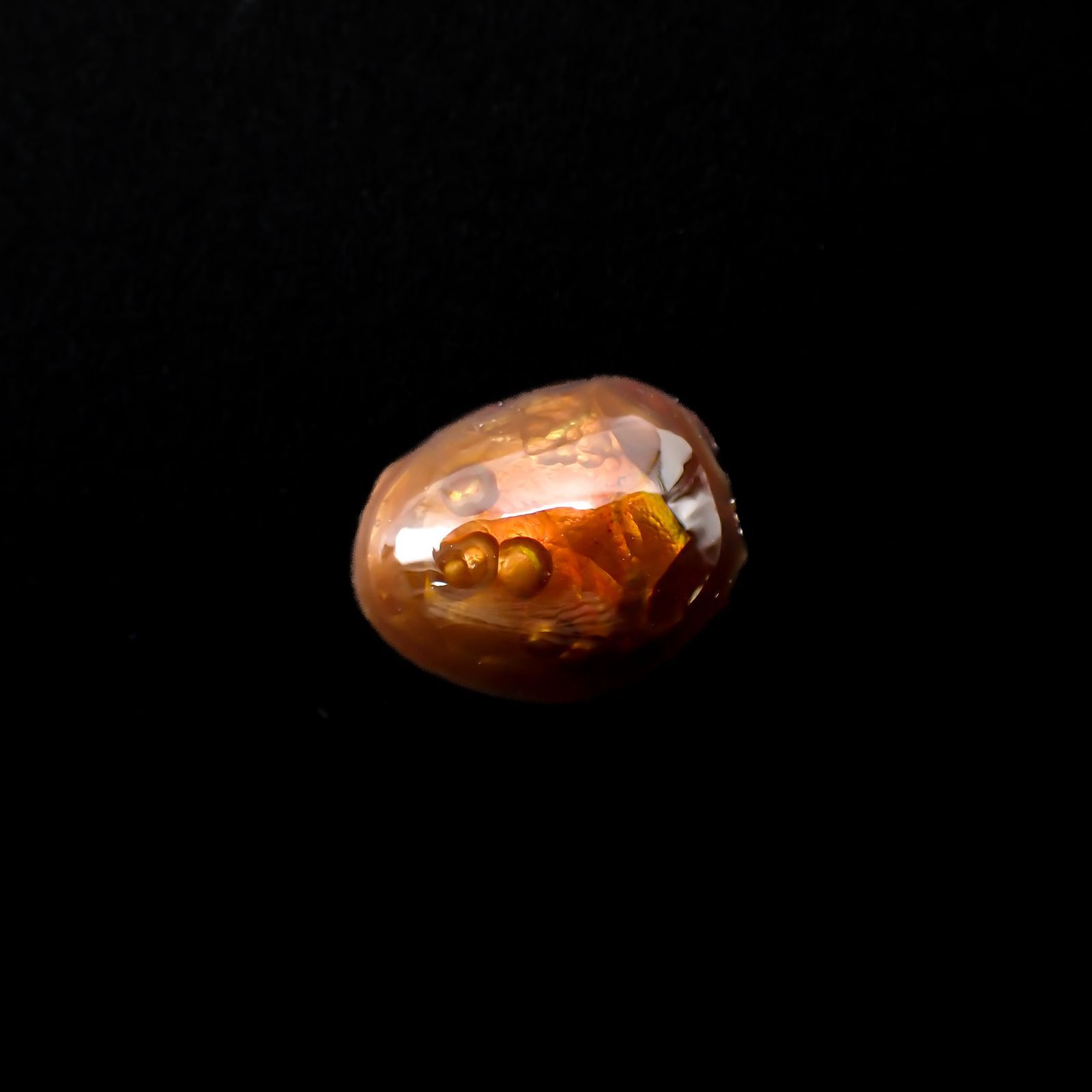 ◇フリーフォーム◇ファイヤーアゲート メキシコ産 5.37ct[220917765]12.8x10.5mm前後