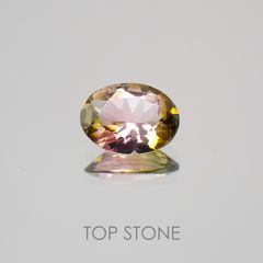 バイカラートルマリン ブラジル・アフリカ産 ルース 0.56ct[210410453]6.8×4.9mm前後