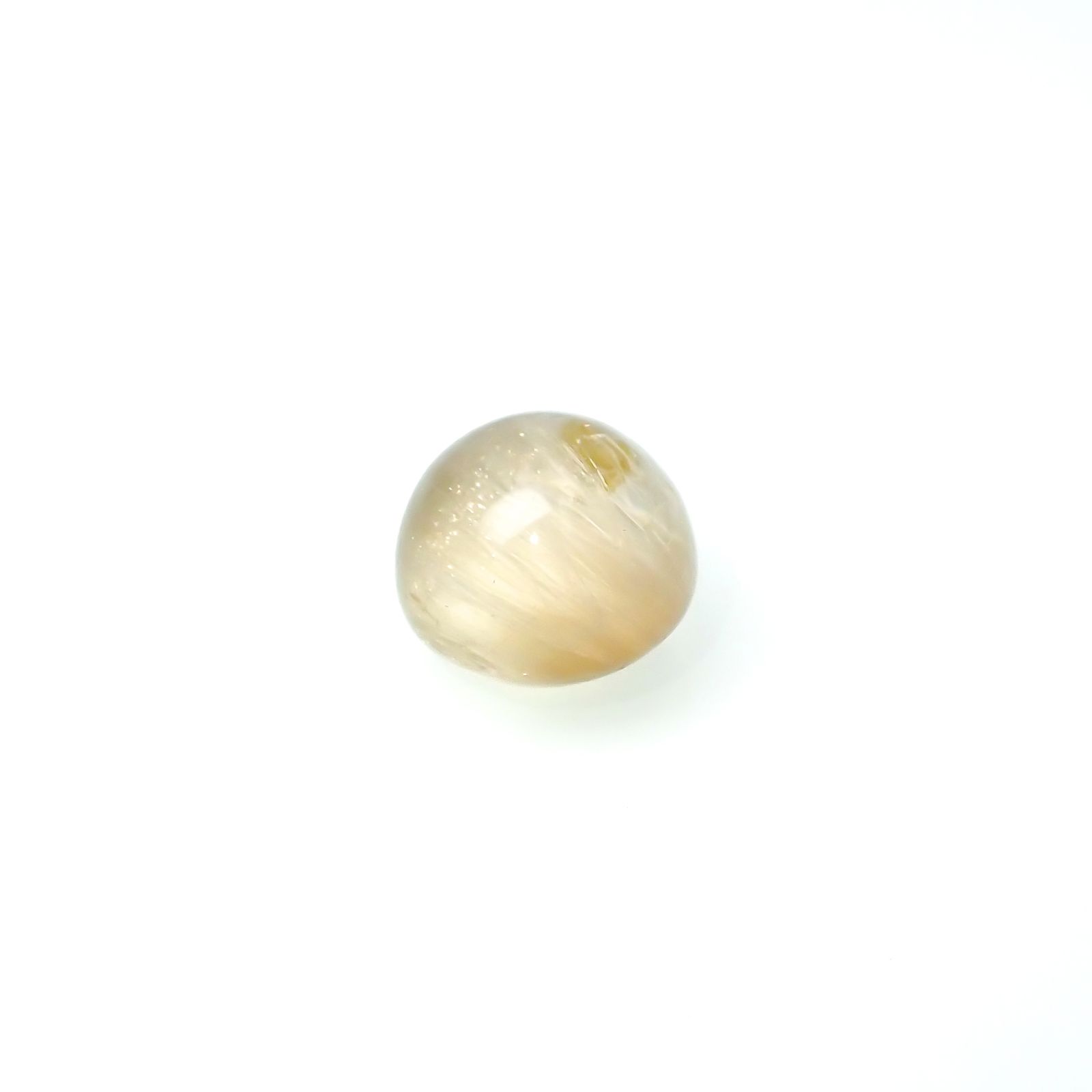 ルチルクォーツキャッツアイ ブラジル産 13.56ct[240125642]13.3x13.2mm前後