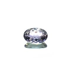 バイカラータンザナイト(宝石名タンザナイト) タンザニア産 ソ付(彩珠) 1.467ct / 8.9x5.8mm前後 [210711821]