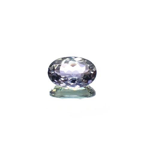 バイカラータンザナイト(宝石名タンザナイト) タンザニア産 ソ付(彩珠) 1.467ct / 8.9x5.8mm前後 [210711821]