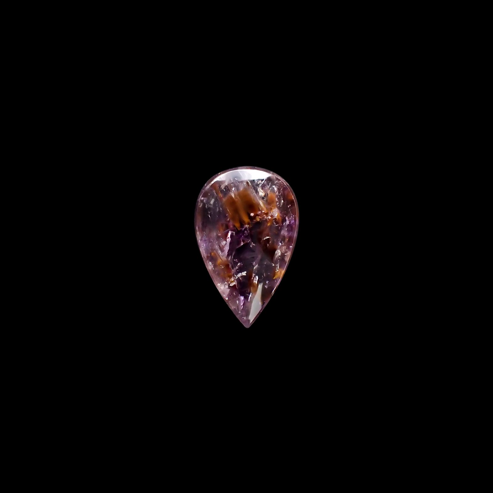 ゲーサイトインアメジスト ブラジル産 9.04ct[230421511]23.3x15mm前後