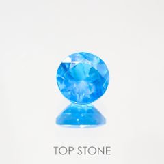 ネオンブルーアパタイト(宝石名アパタイト) マダガスカル産 0.90ct 識別済[210913050]6×6mm前後