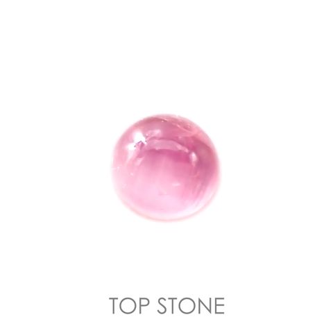 ペツォッタイトキャッツアイ(ラズベリル)(宝石名ペツォッタイト・キャッツアイ)マダガスカル産 0.391ct ソ付(彩珠)[220114347]4x3.9mm前後