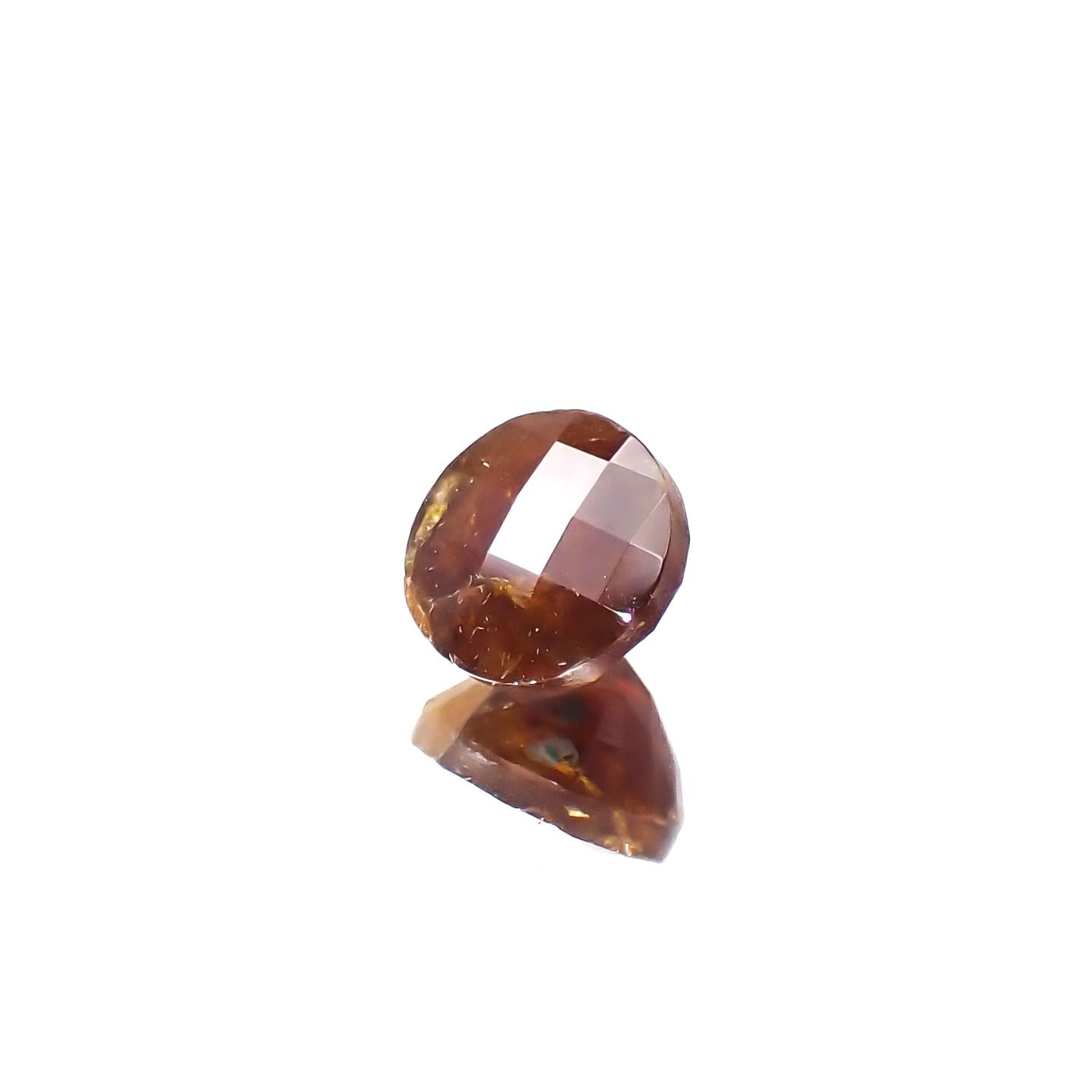 ◇チェッカーカット◇レインボーガーネット 日本・奈良県産 0.92ct[240125536]5.4x5.4mm前後