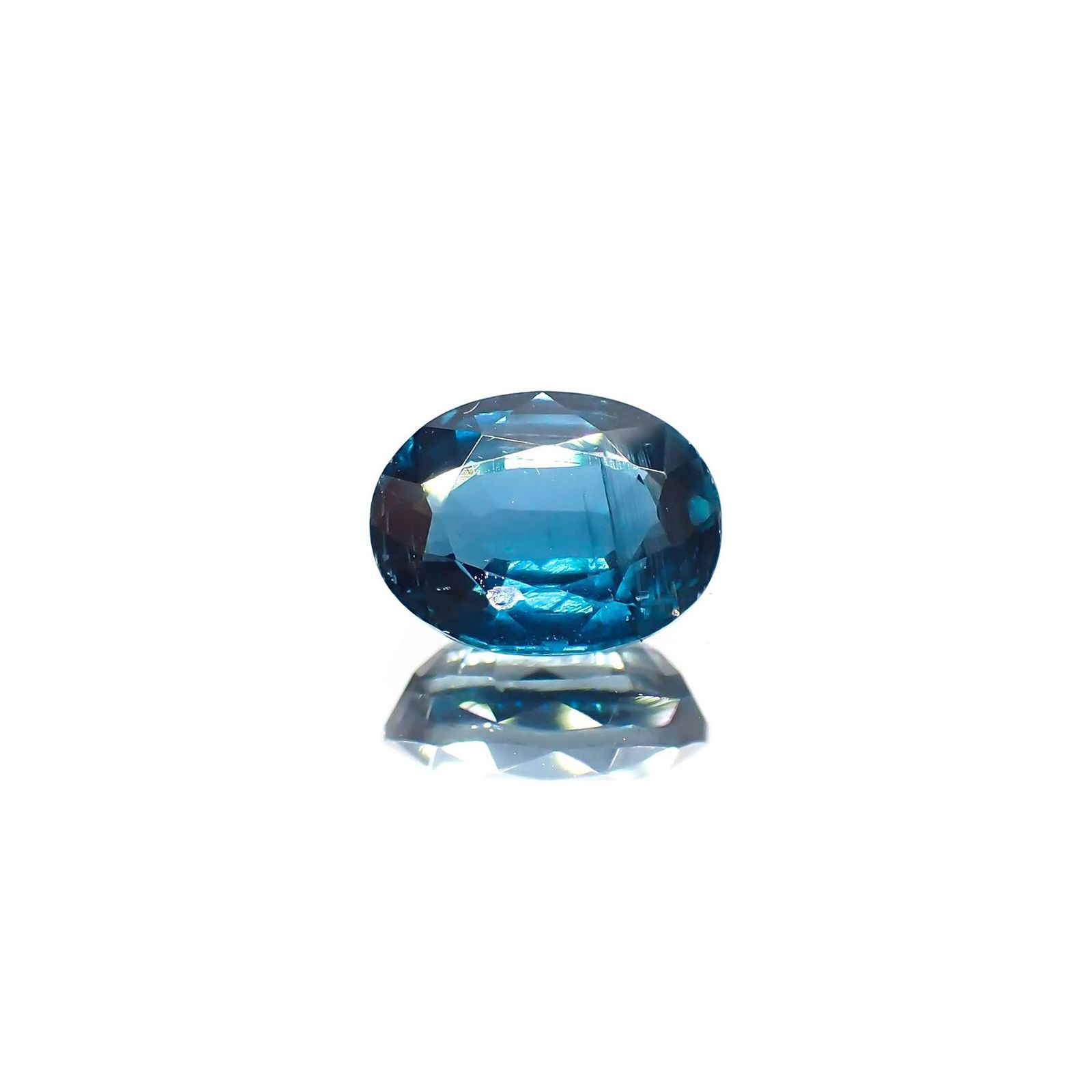 オーシャンブルーカイヤナイト(宝石名カイヤナイト) ネパール産 識別済 2.47ct / 8.8x6.7mm前後 [260610516]