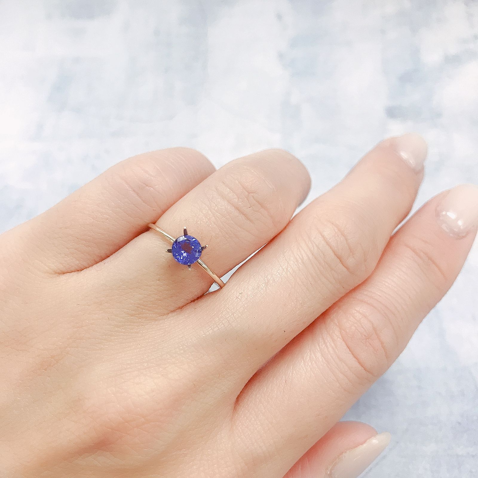 タンザナイト(宝石名タンザナイト)タンザニア産 0.52ct 識別済[220516043]5x5mm前後