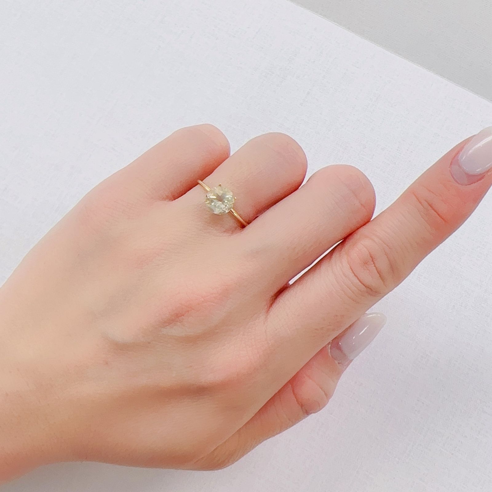 ゴールデンラブラドライト メキシコ産 1.17ct[230220364]7.1x7mm前後